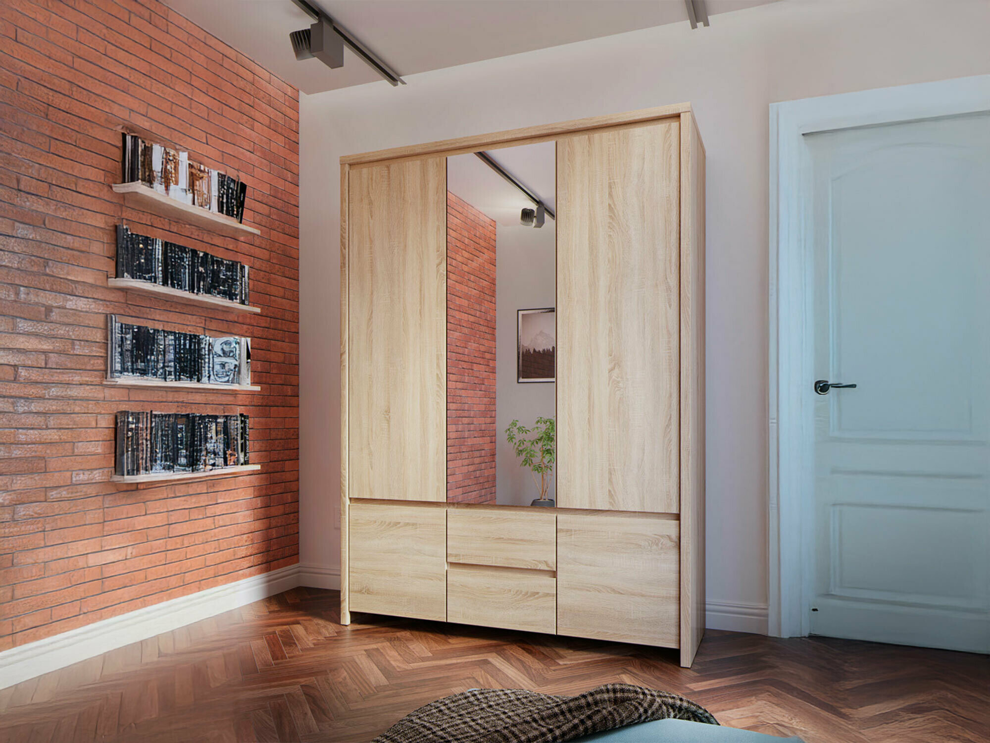 Vaatekaappi Nolroma 118 (Sonoma-tammi)