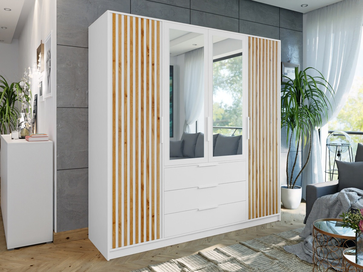 Vaatekaappi Enolevo 114 (Valkoinen)