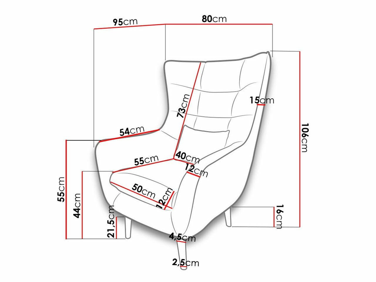 Nojatuoli Comfivo Ulmus (Alfa 01)