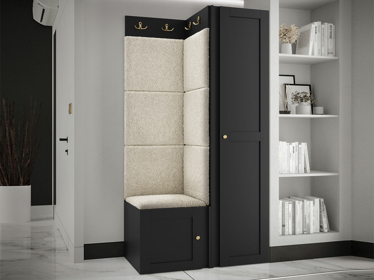 Eteissetti Hartford 381 (Musta)