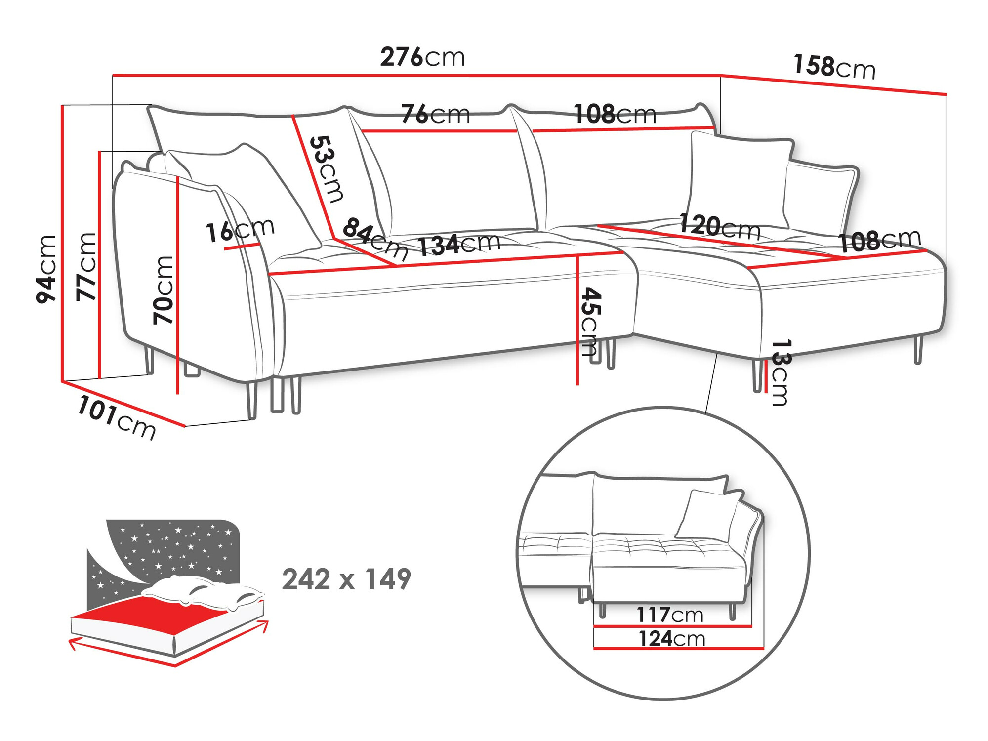 Kulmasohva TrendyNest Cervon (Onega 02)