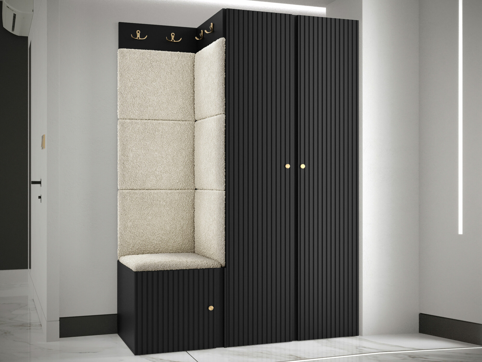 Eteissetti Hartford 387 (Musta)