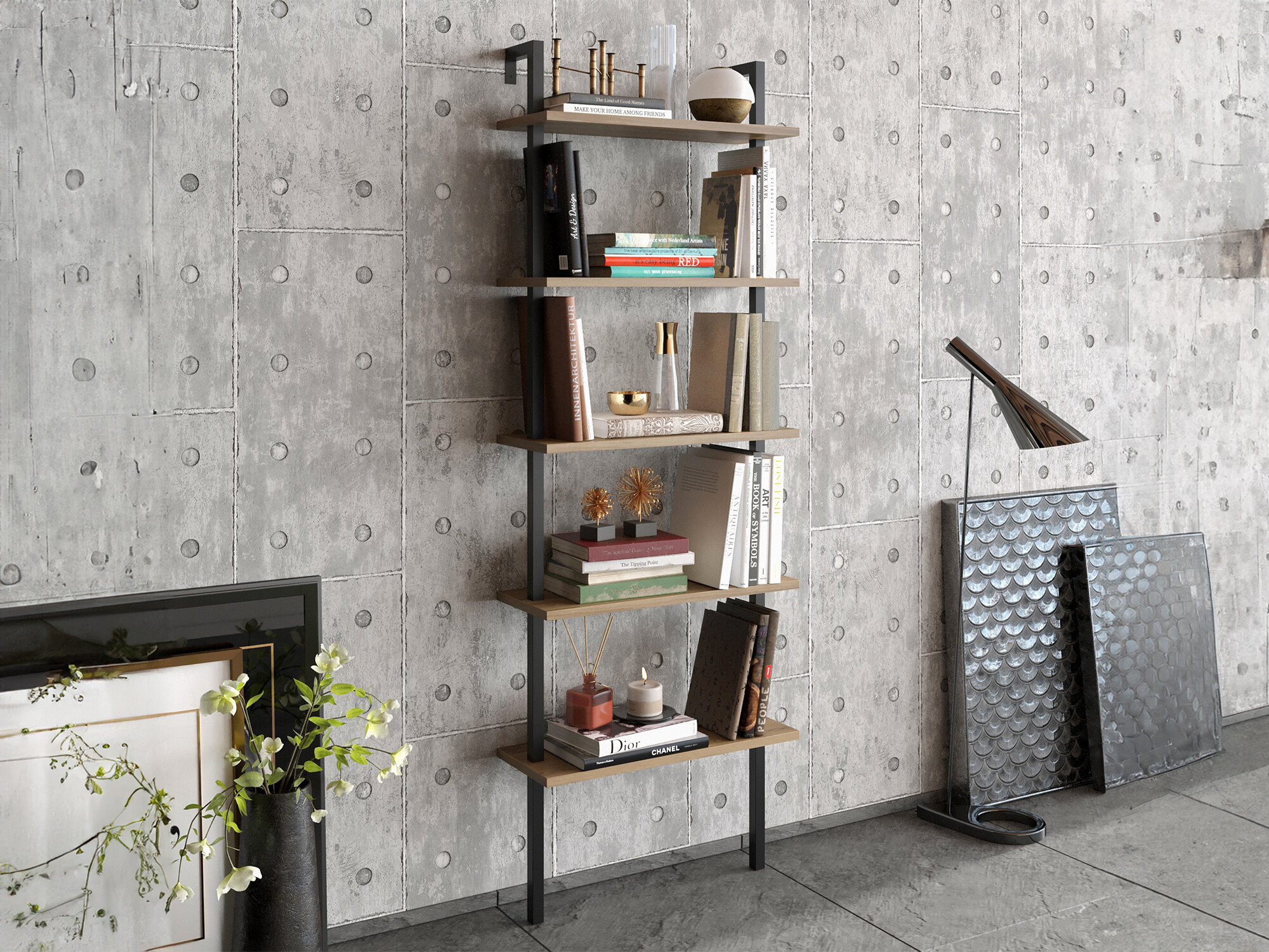 Hylly Kailua 1027 (Musta + Pähkinä)