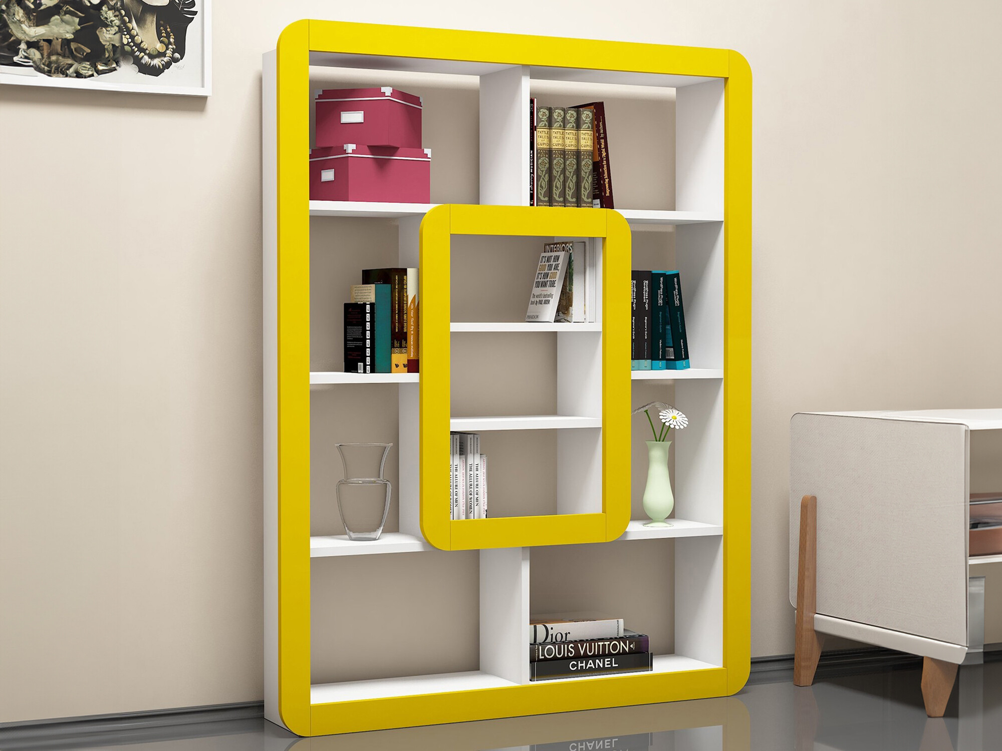 Hylly Kailua 678 (Valkoinen + Keltainen)