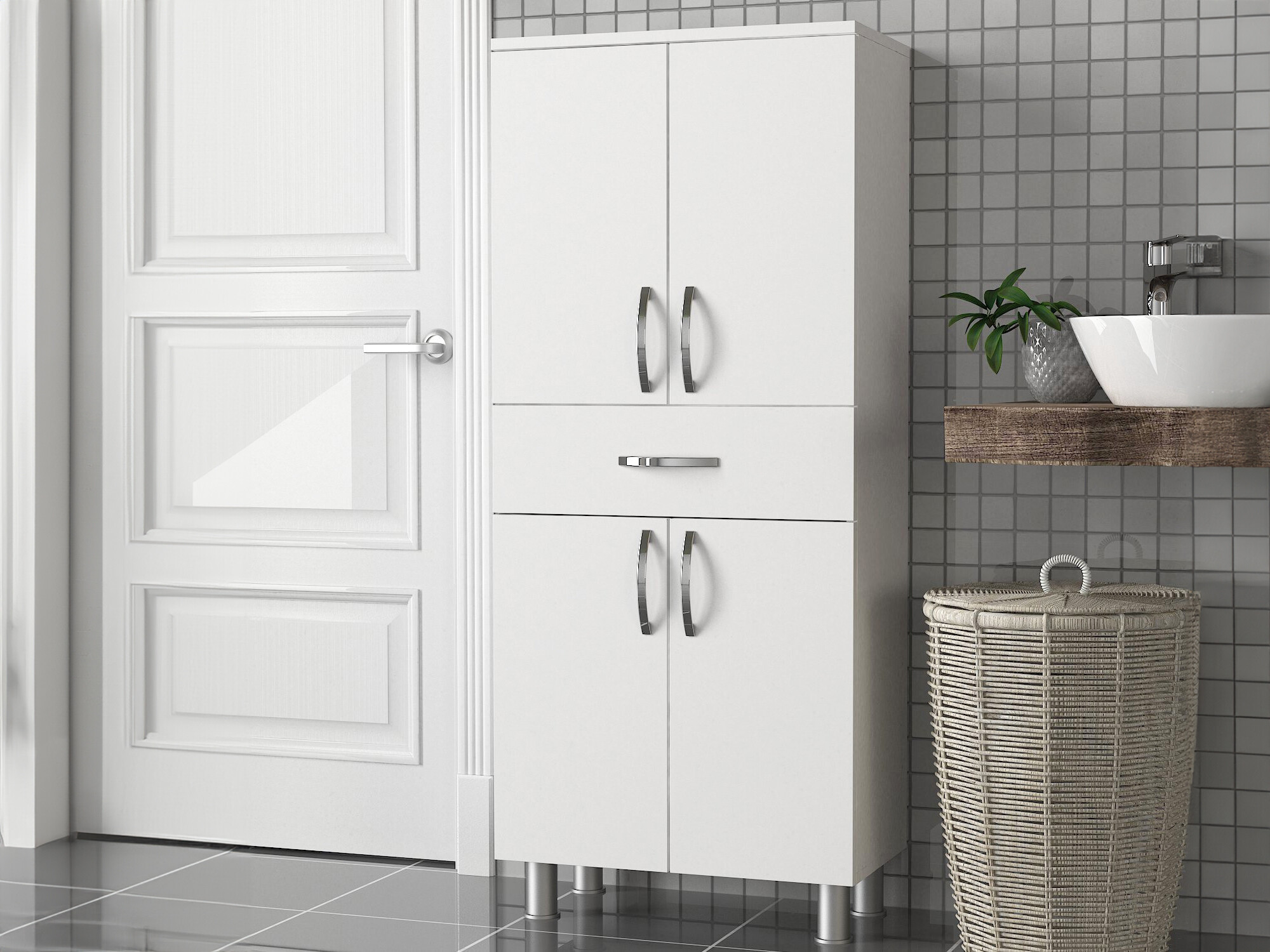 Pystymallinen kylpyhuonekaappi Kailua 2076