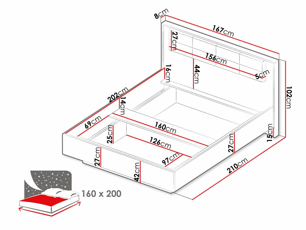 Sänky Flodale 103 (Ei saatavilla)