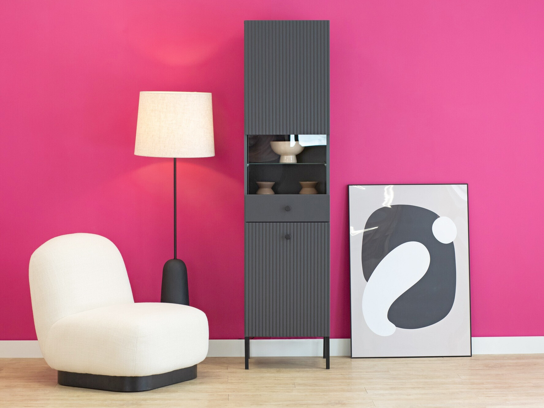 Hylly Etliva 107 (Antrasiitti)