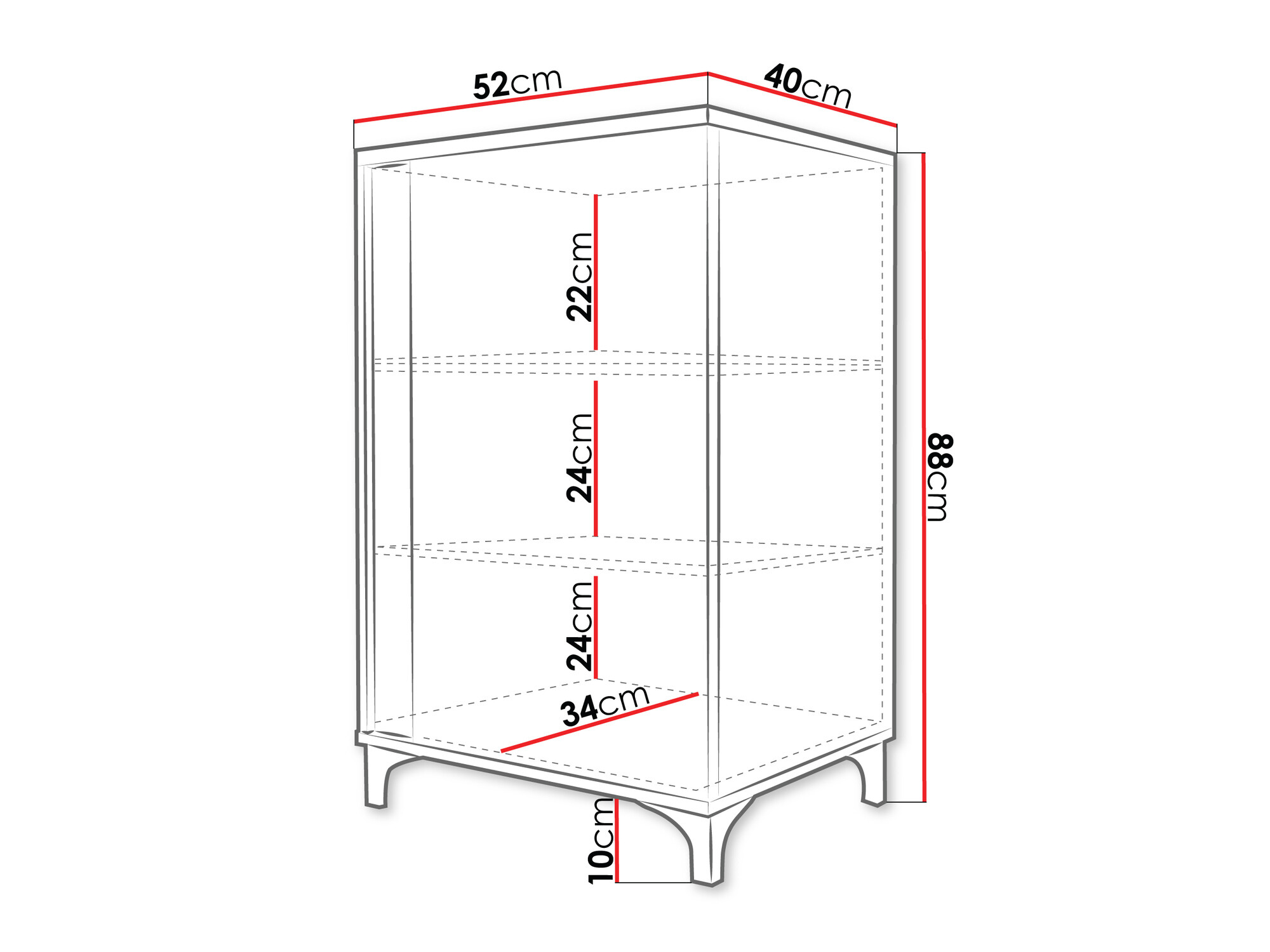 Senkki Florem (Valkoinen + Kiiltävä valkoinen + Vaalea puu)