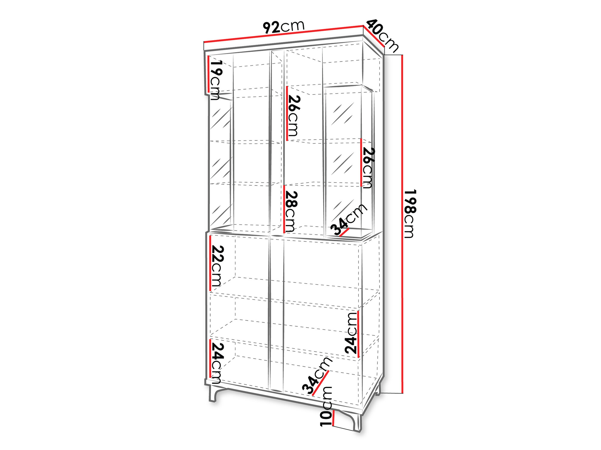 Hylly Florem IV (Valkoinen + Kiiltävä valkoinen + Vaalea puu)