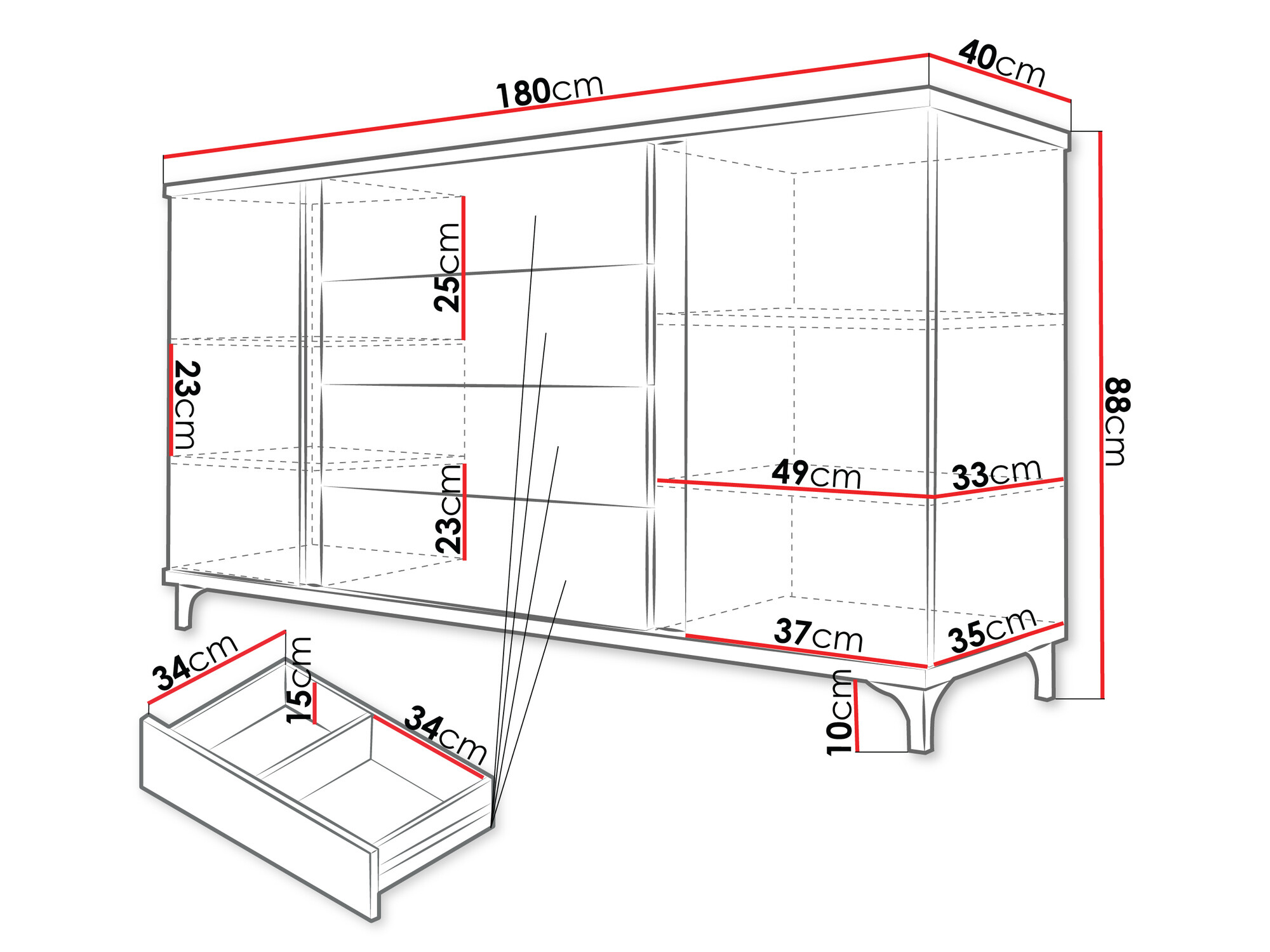 Lipasto Florem (Valkoinen + Kiiltävä valkoinen + Vaalea puu)