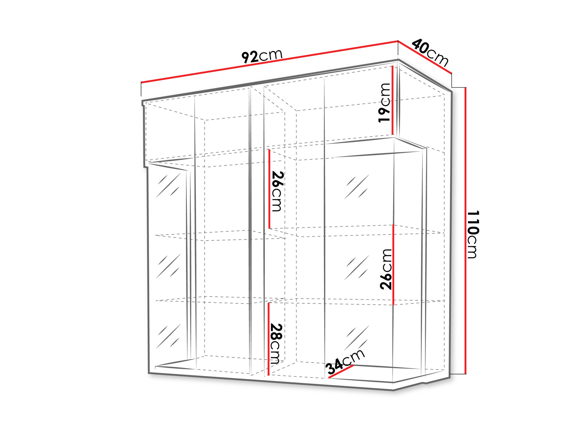 Senkki Florem III (Valkoinen + Kiiltävä valkoinen + Vaalea puu)