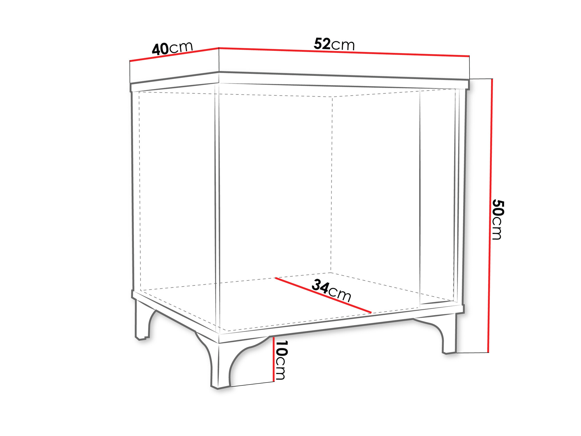 Yöpöytä Florem I (Valkoinen + Kiiltävä valkoinen + Vaalea puu)