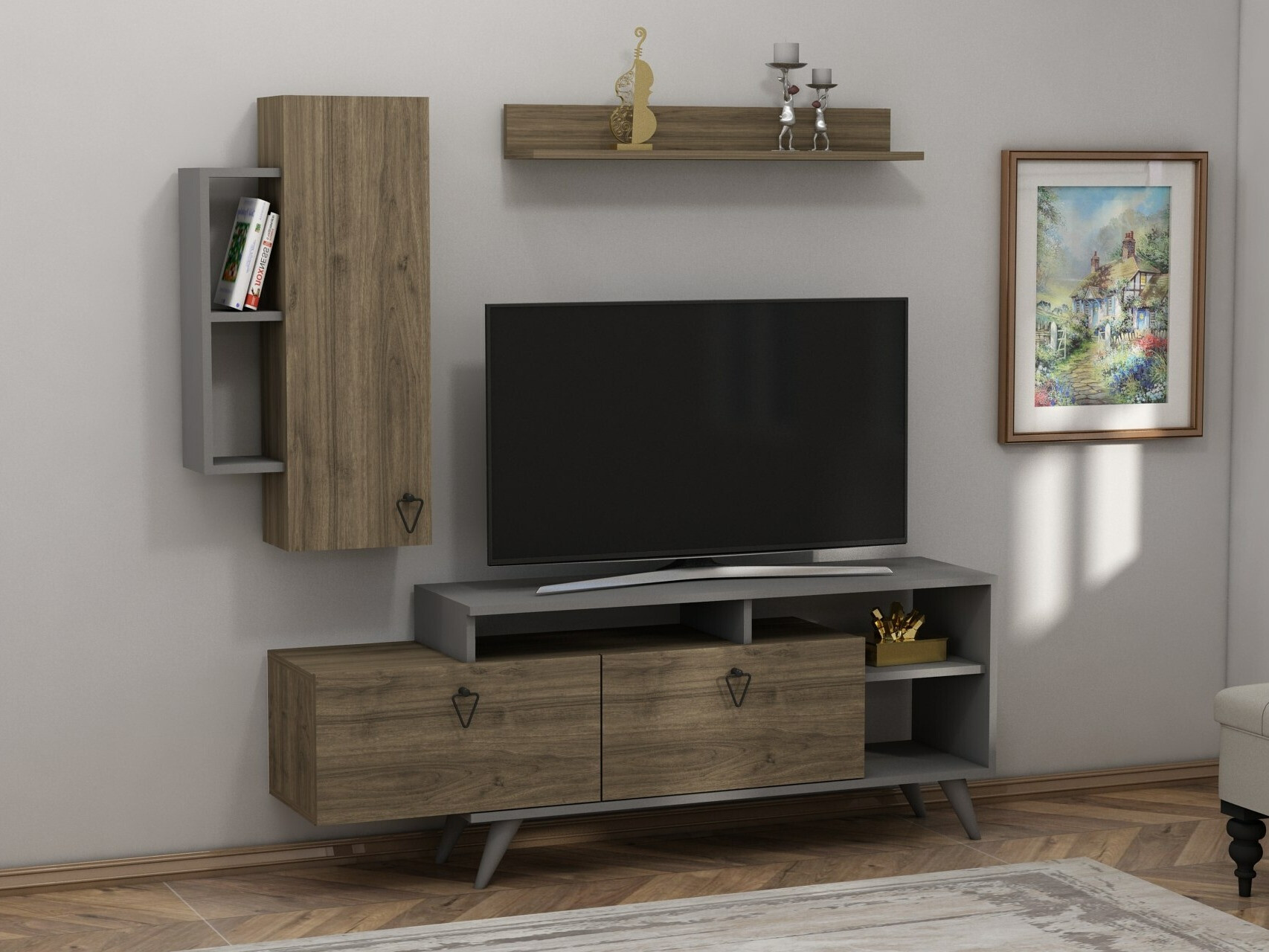 Olohuonesetti Kailua 2294 (Antrasiitti + Pähkinä)