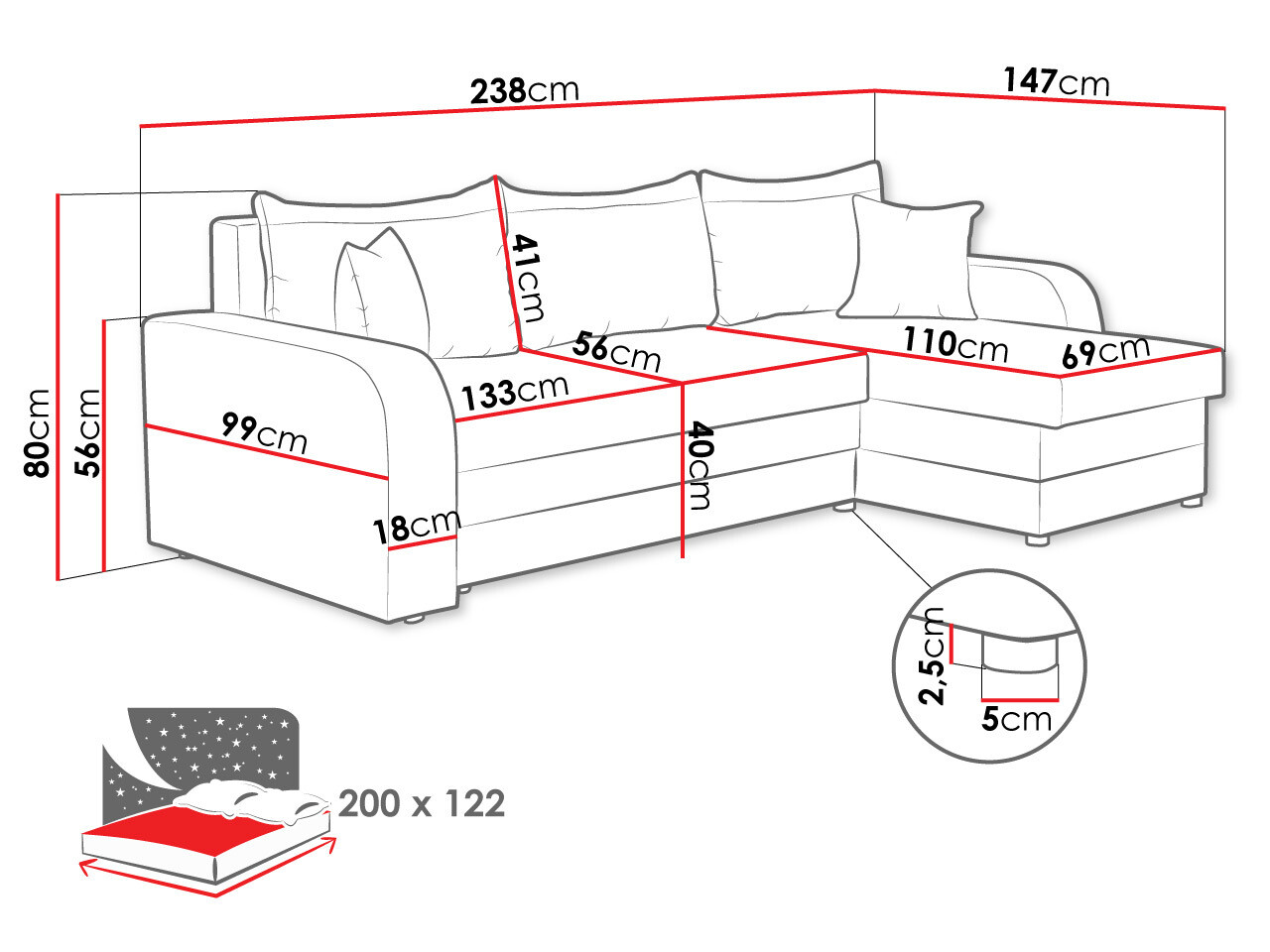 Kulmasohva Comfivo Melissa (Mikrofaza 15 + Mikrofaza 22)