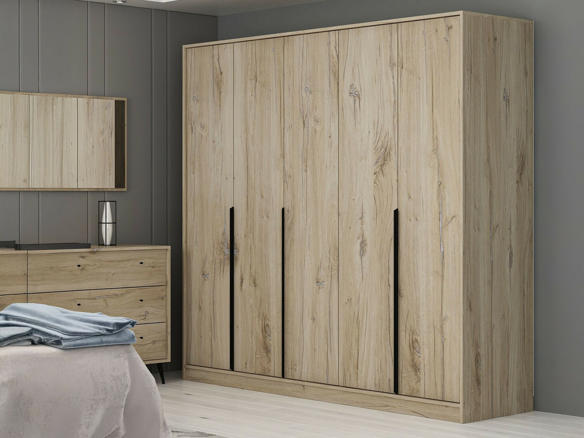 Vaatekaappi Kailua 2255 (Pähkinä)