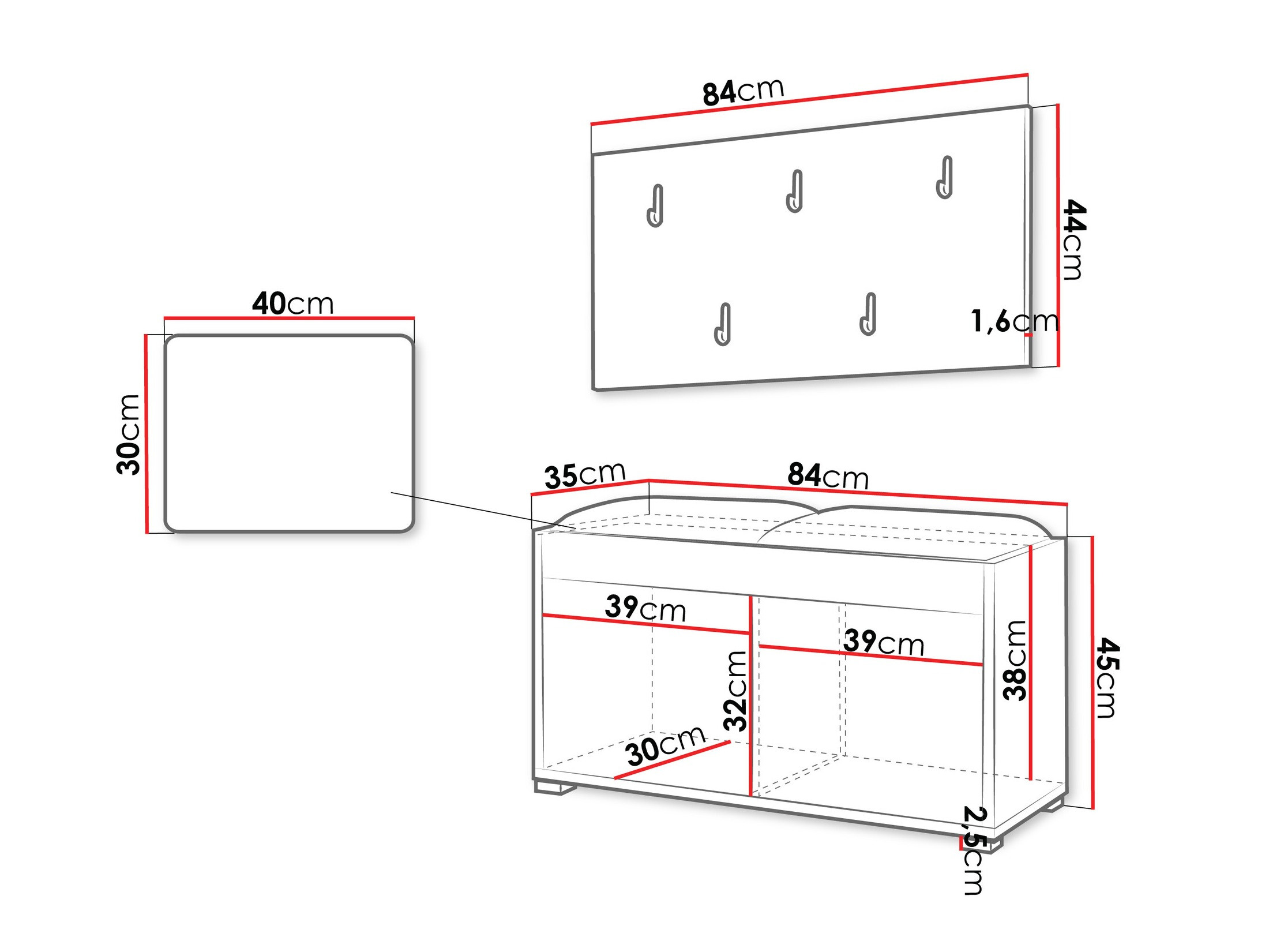 Eteissetti Comfivo Tutela (Valkoinen)