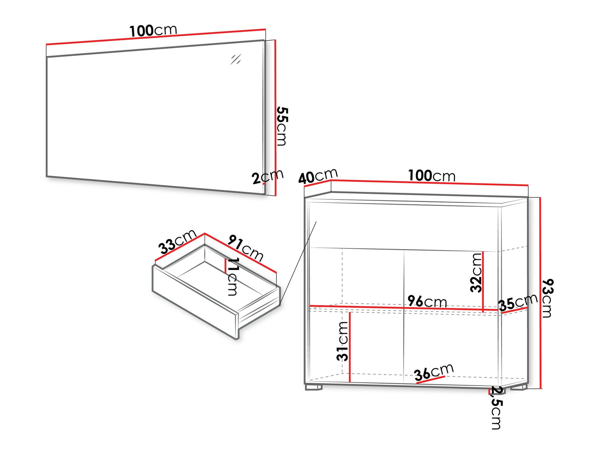 Eteissetti Comfivo Tutela VI (Valkoinen)