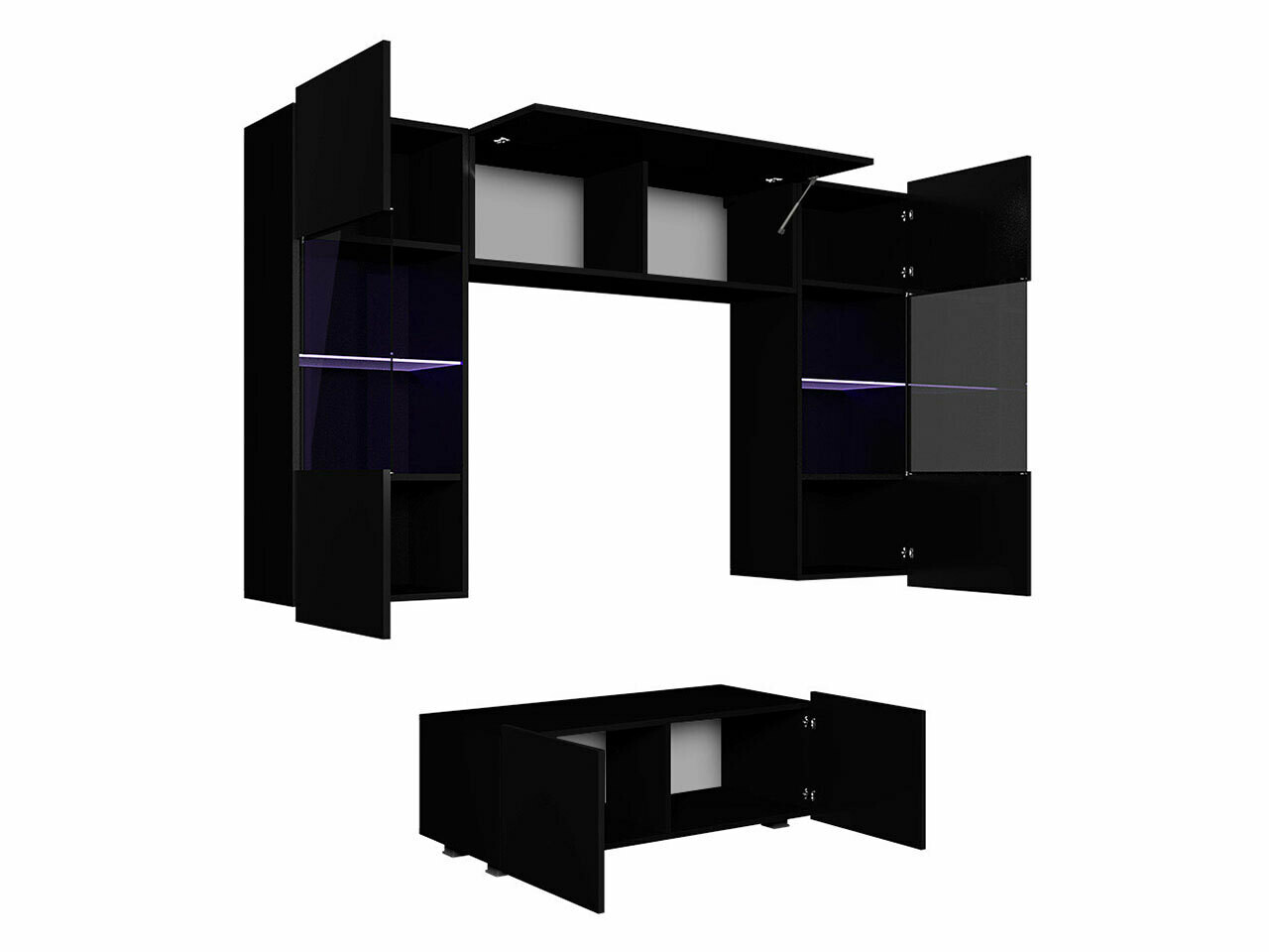 Olohuonesetti Tivdalu 114 (Valkoinen + Musta)