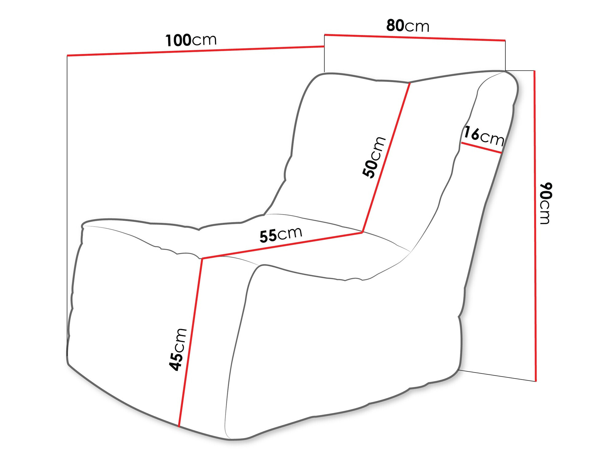 Säkkituoli Passeral (Poso 100)