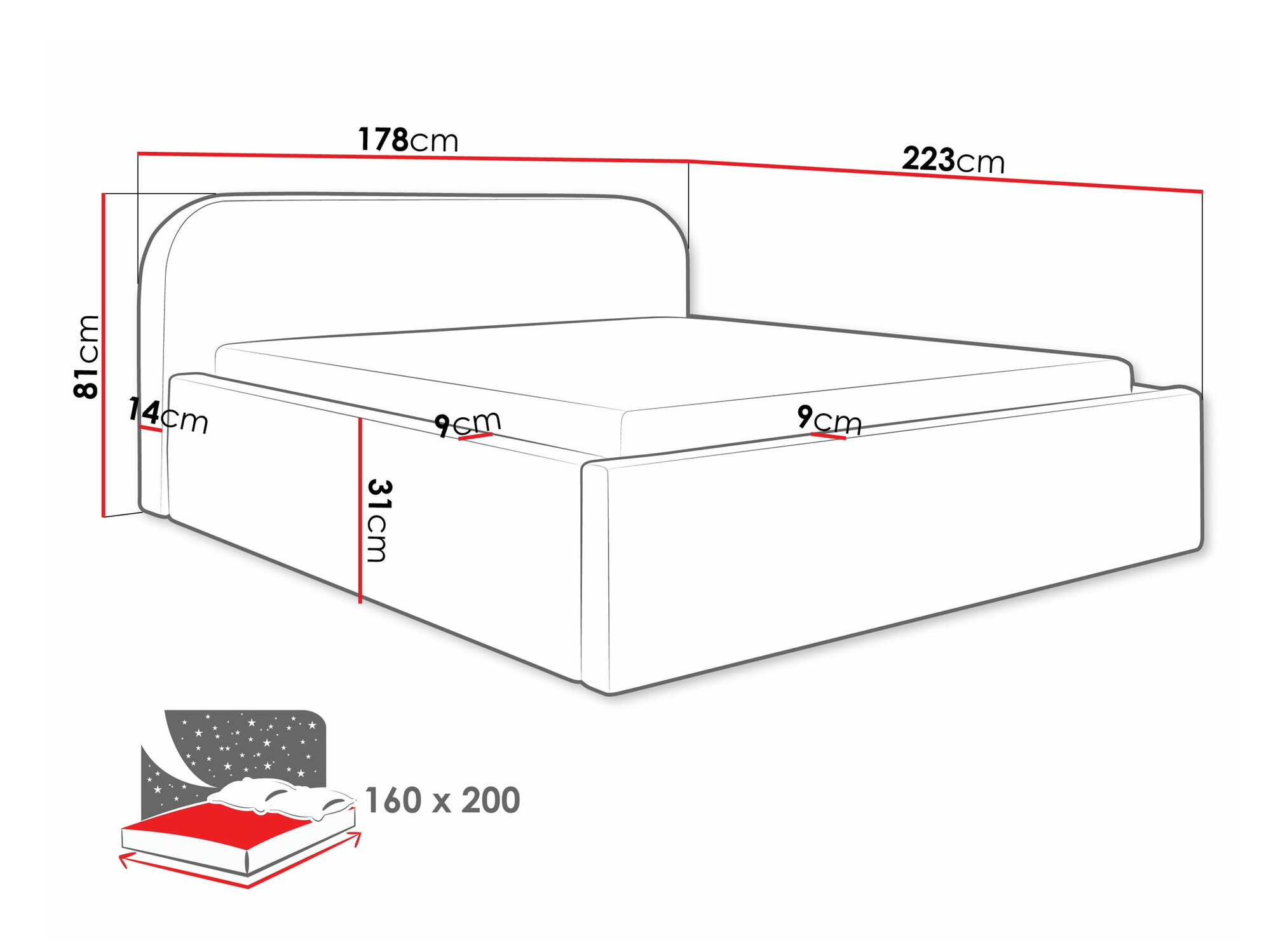 Sänky Comfivo Inventio (Abriamo 3)