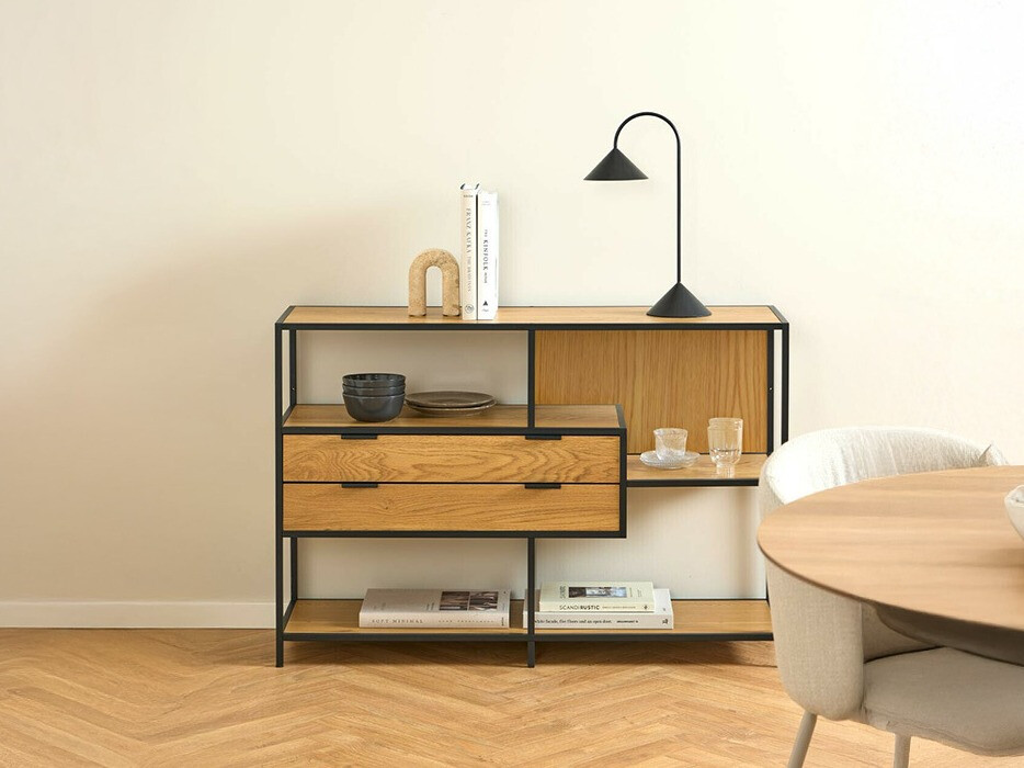 Hylly Norsica Sevferi 183 (Musta + Villi tammi)