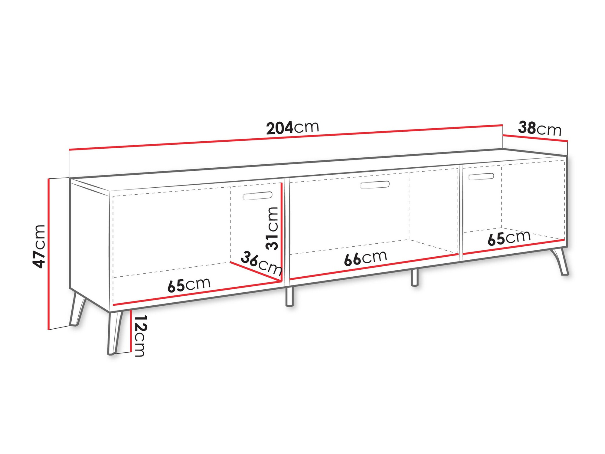TV-taso Comfivo Capella I (Valkoinen + Kiiltävä valkoinen)