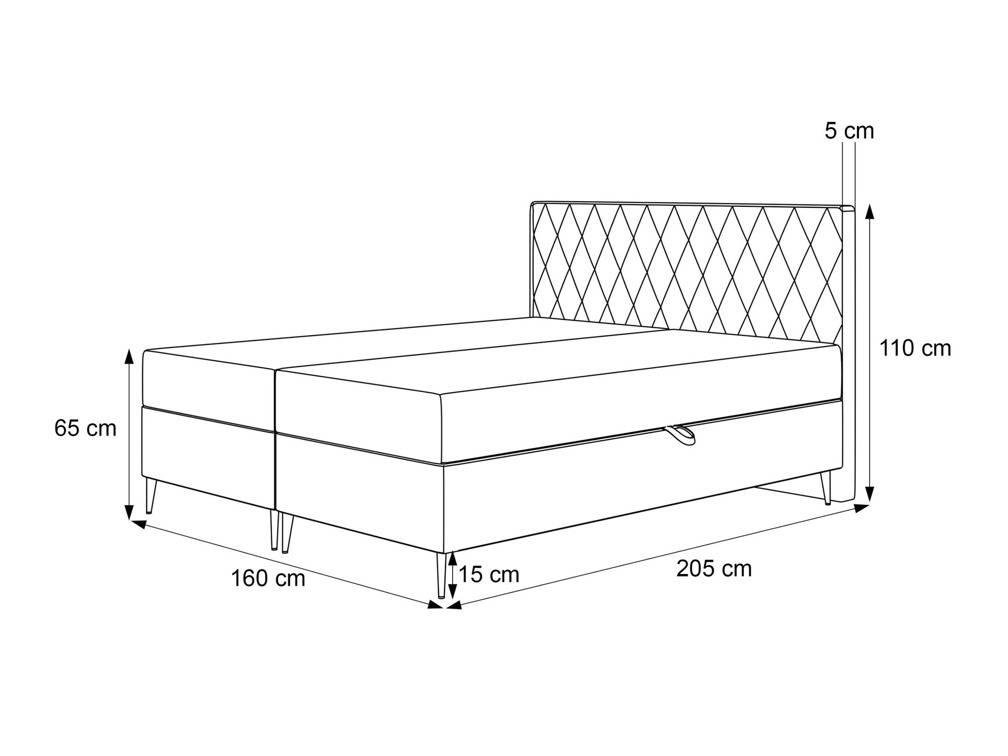 Jenkkisänky Martinez 110 (Magic Velvet 2216)