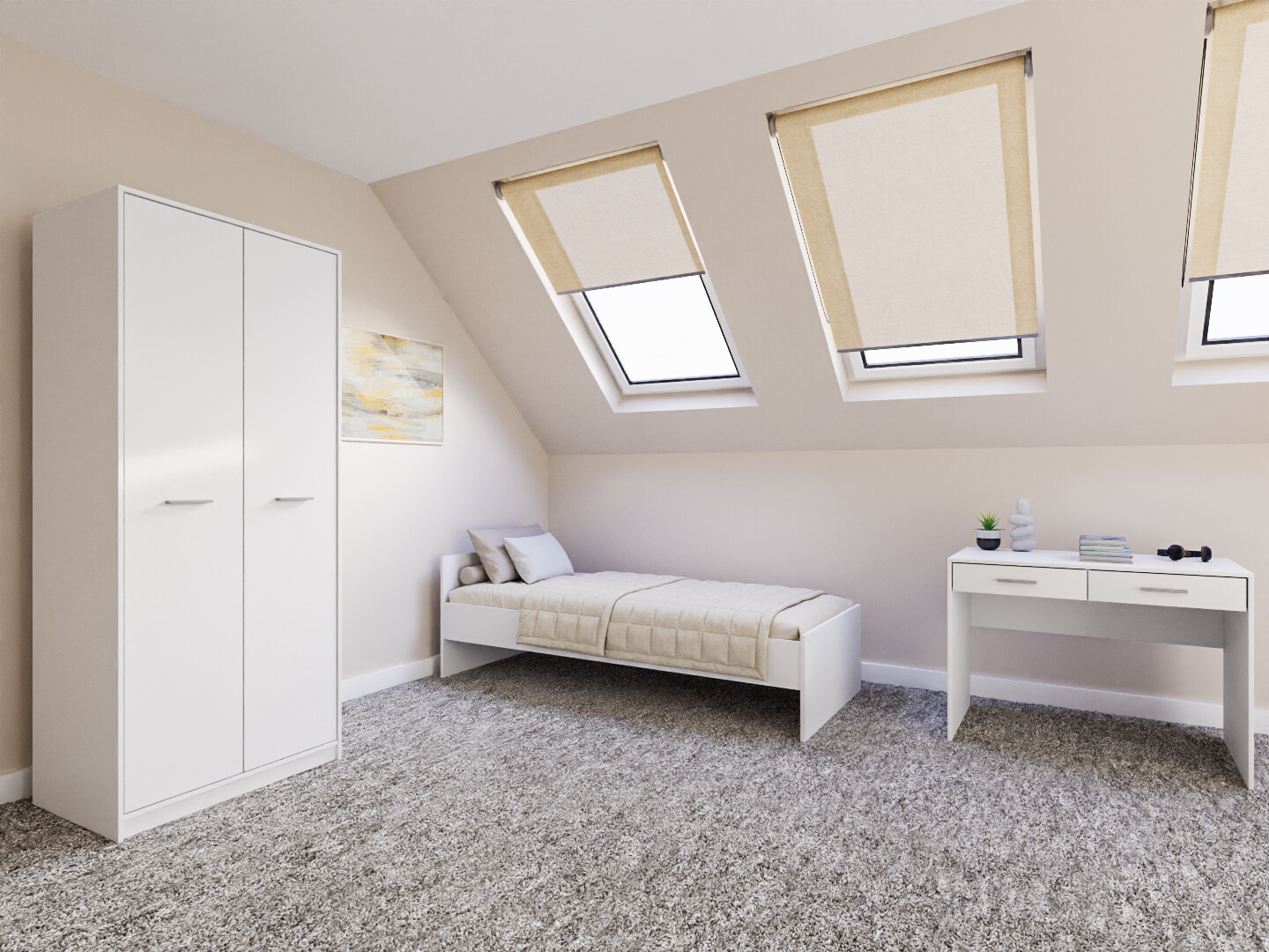 Makuuhuonesetti Novsore 157 (Valkoinen)