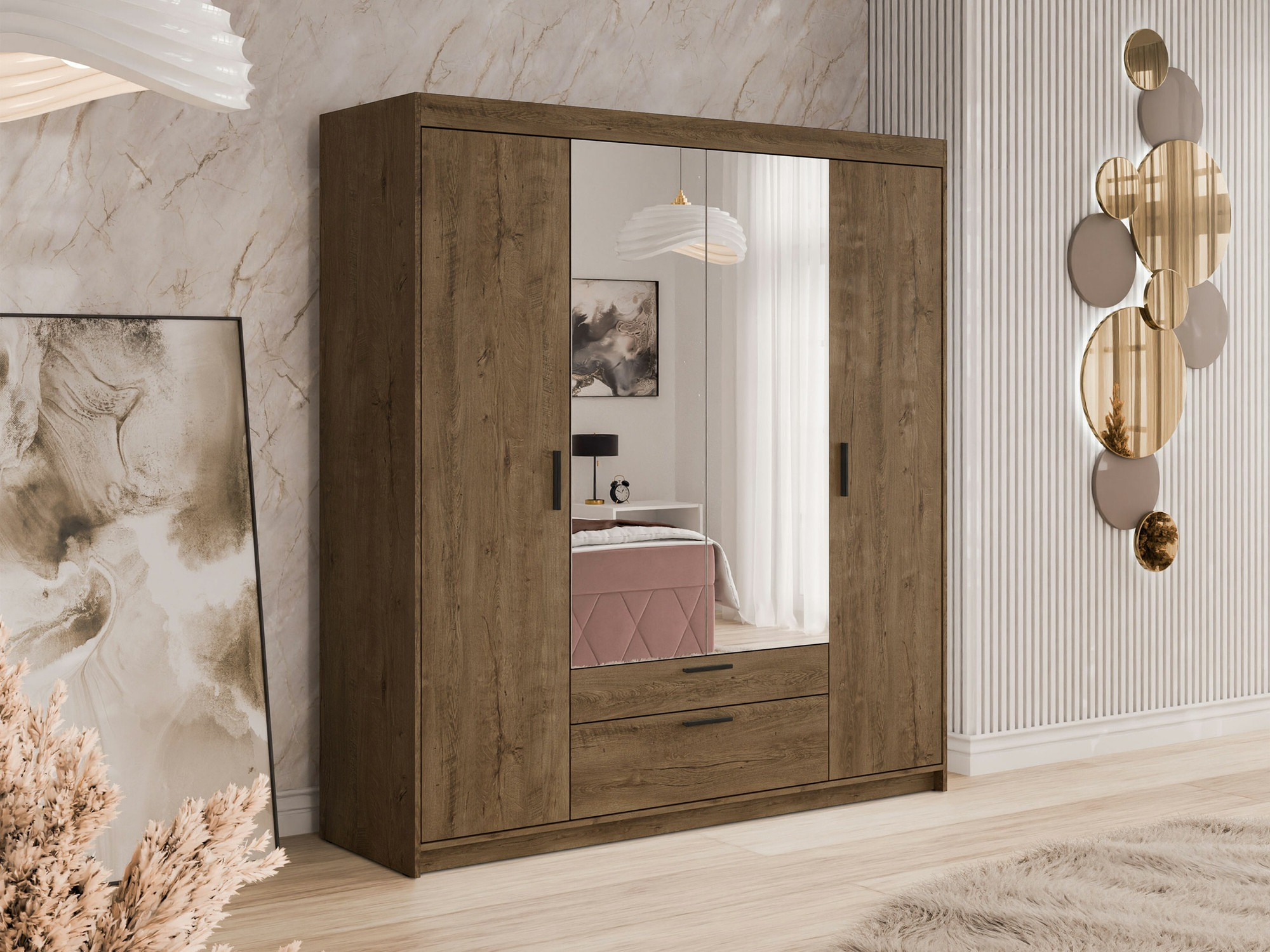 Vaatekaappi Novduni 108 (Lefkas tammi)