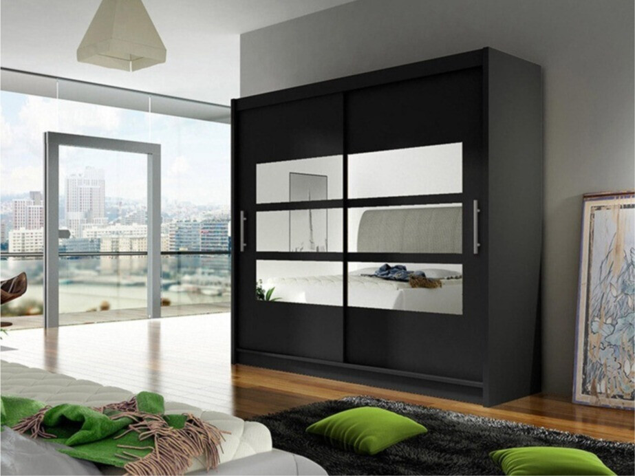 Vaatekaappi Closico Pallor III (Musta)