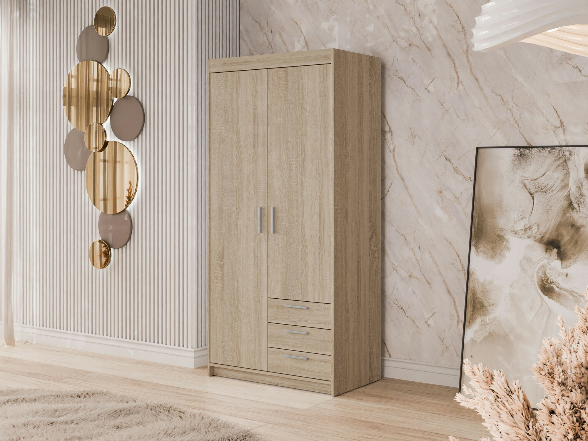 Vaatekaappi Novduni 112 (Sonoma-tammi)