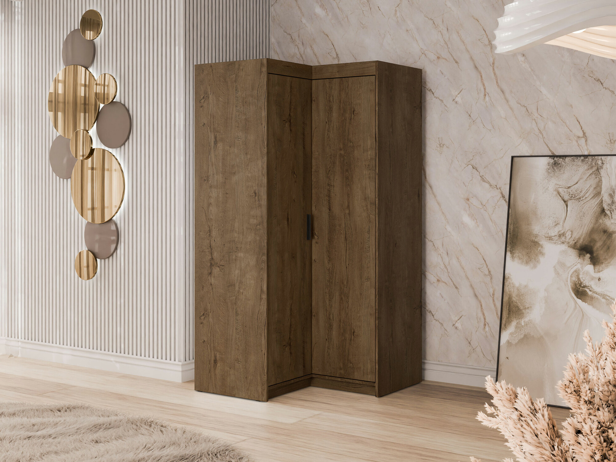 Kulmavaatekaappi Novduni 116 (Lefkas tammi)