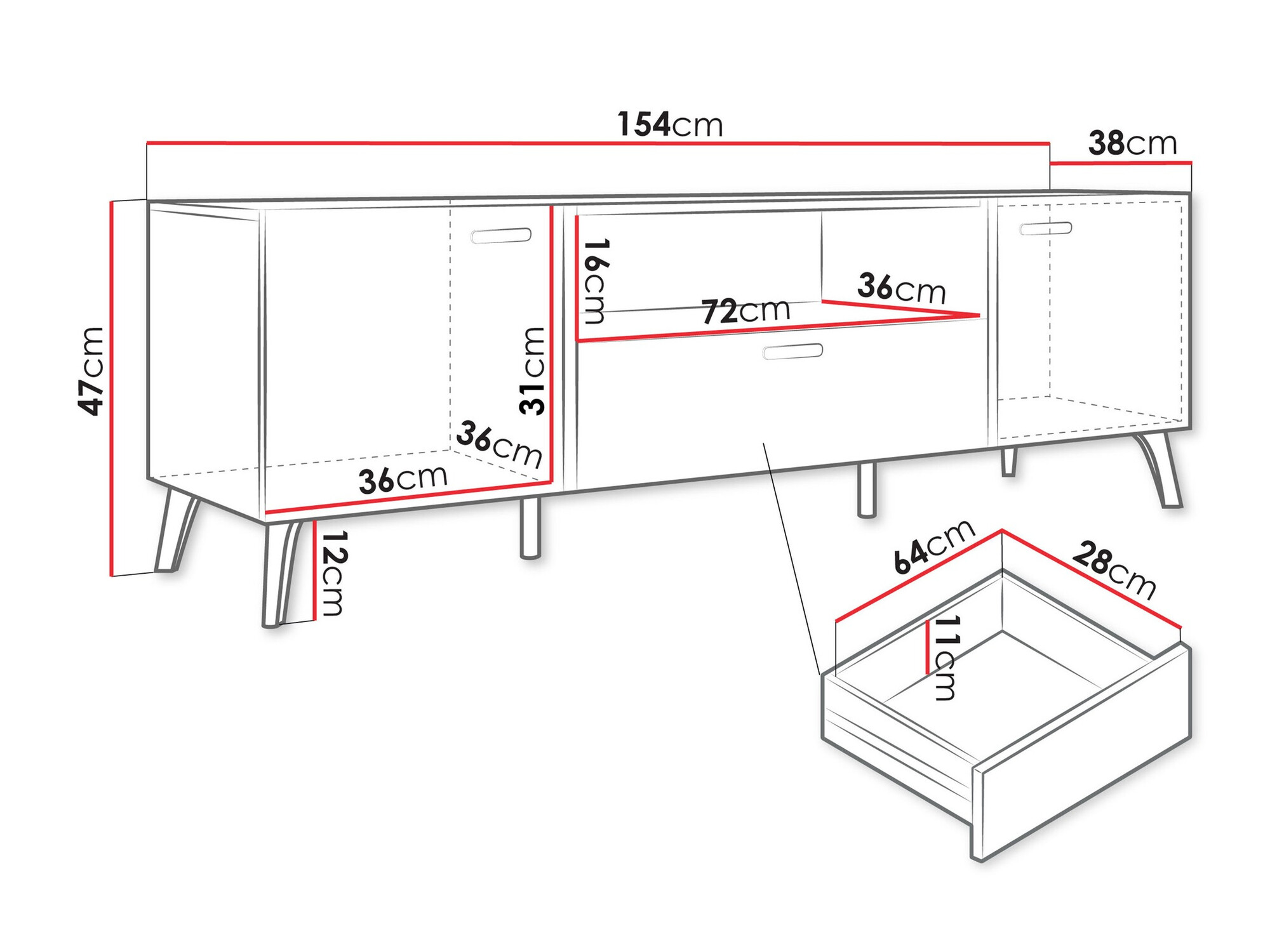 TV-taso Comfivo Teslomo 113 (Kashmir + Kiiltävä kašmirvilla)