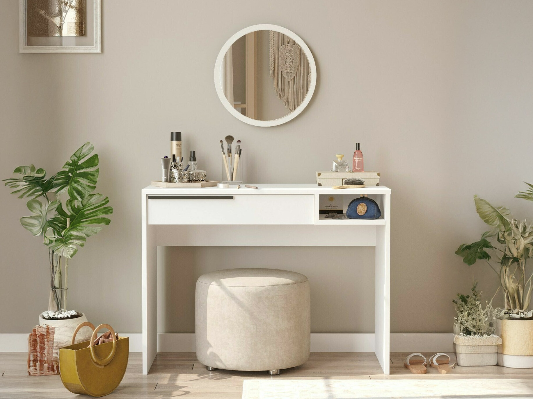 Kampauspöytä Fertore 117 (Valkoinen)