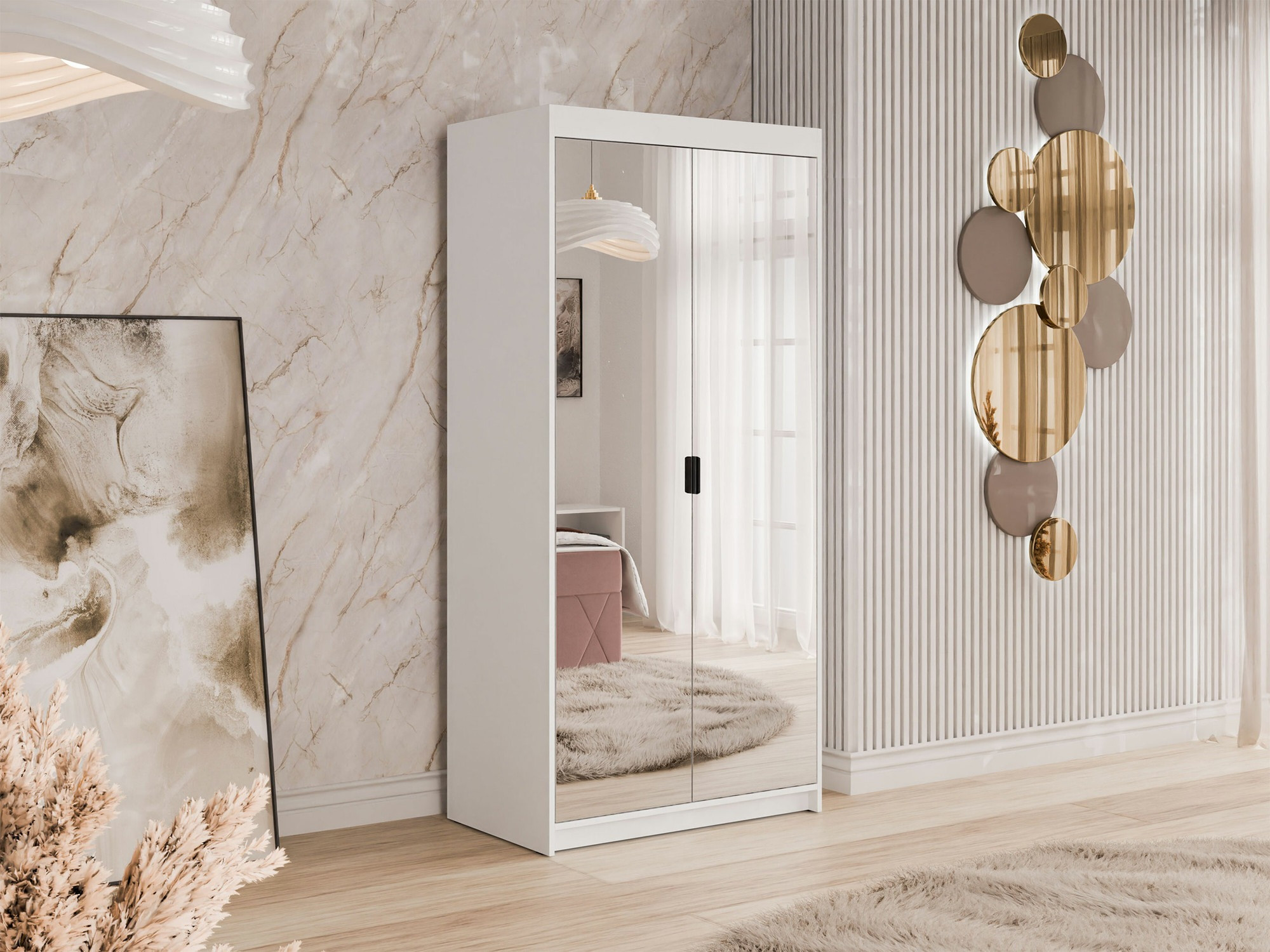 Vaatekaappi Novduni 114 (Valkoinen)