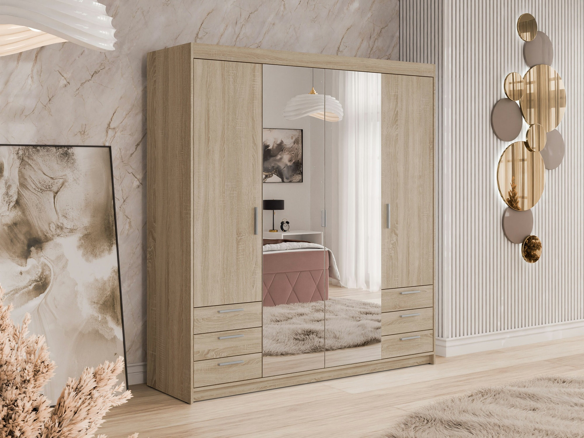 Vaatekaappi Novduni 115 (Sonoma-tammi)