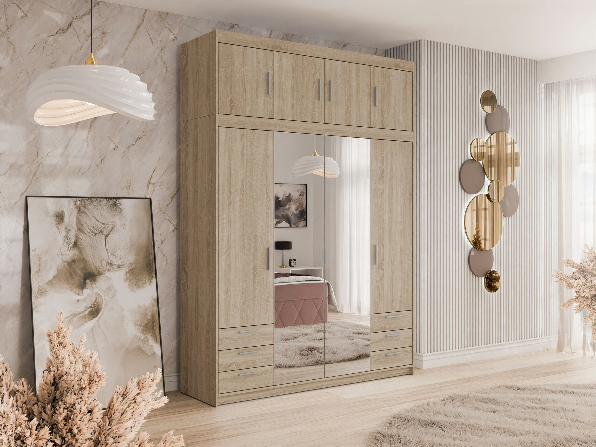 Vaatekaappi Novduni 120 (Sonoma-tammi)