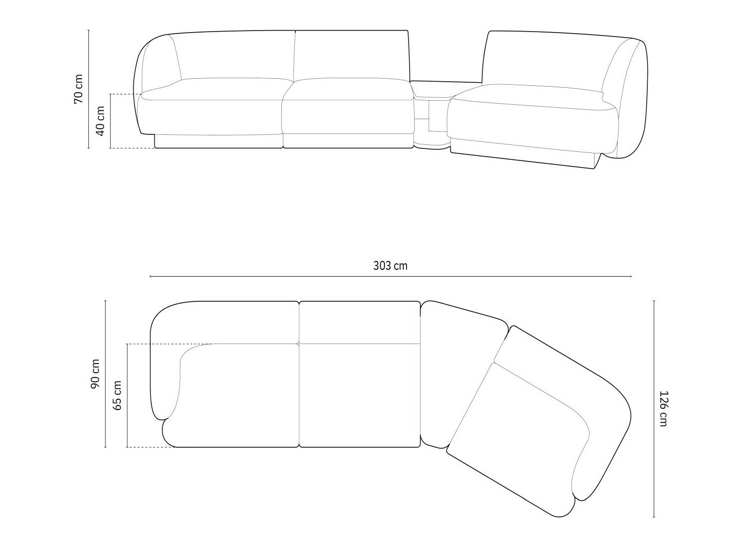 Moduulikulmasohva Tivlomi 118 (Bluvel 14)