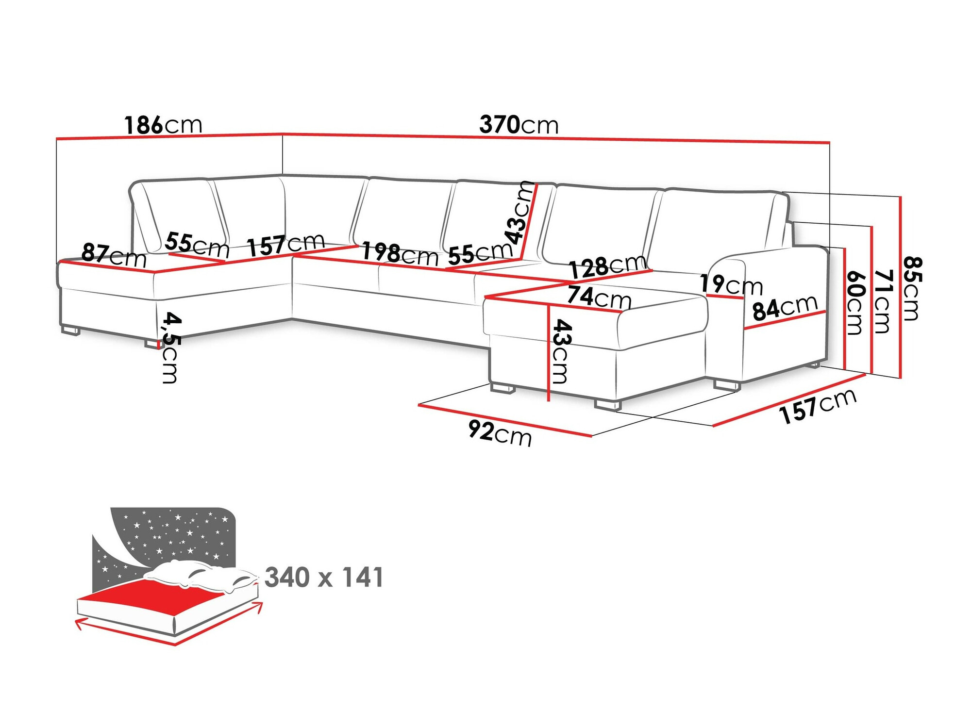 Kulmasohva Comfivo 191 (Magic Velvet 2217)
