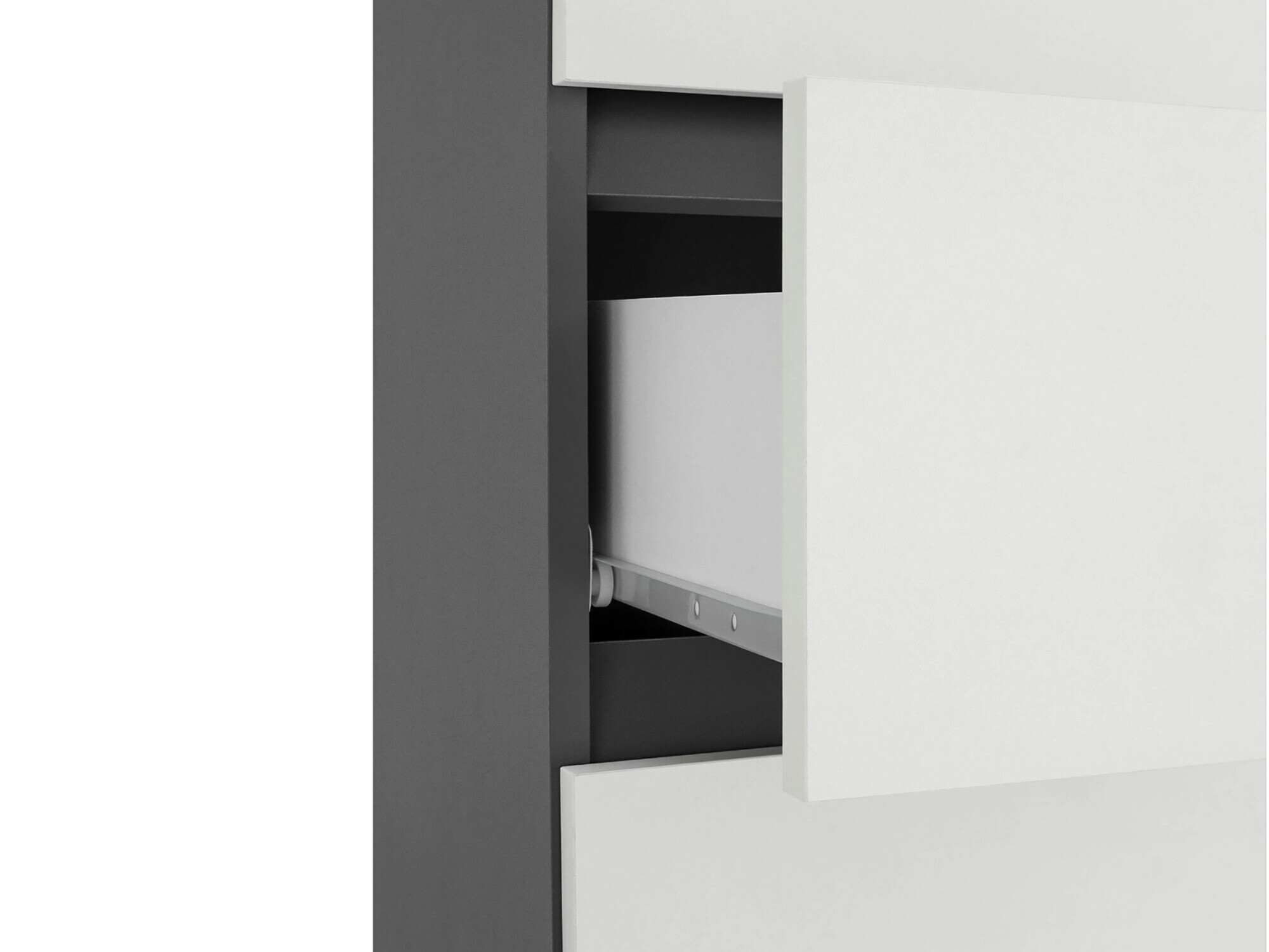 Pystymallinen kylpyhuonekaappi Soncamu 113 (Valkoinen + Antrasiitti)