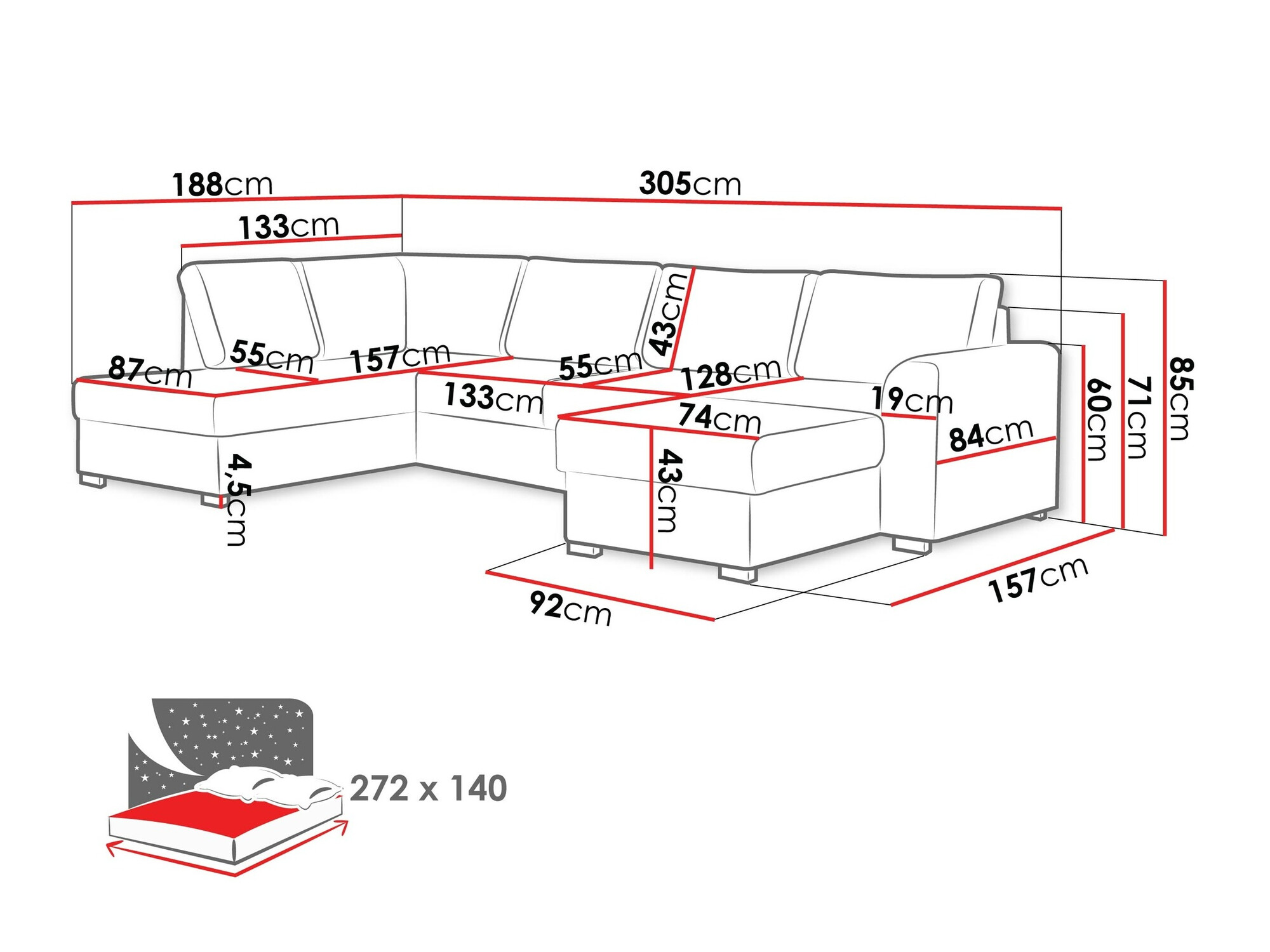 Kulmasohva Comfivo Flumen (Twist 23)