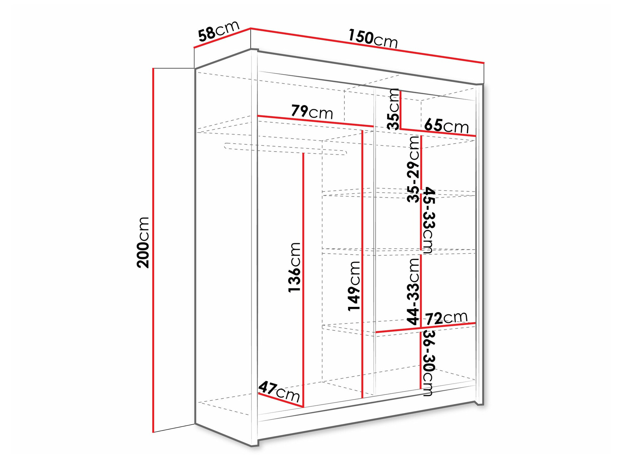 Vaatekaappi Closico Camera I (Kashmir)