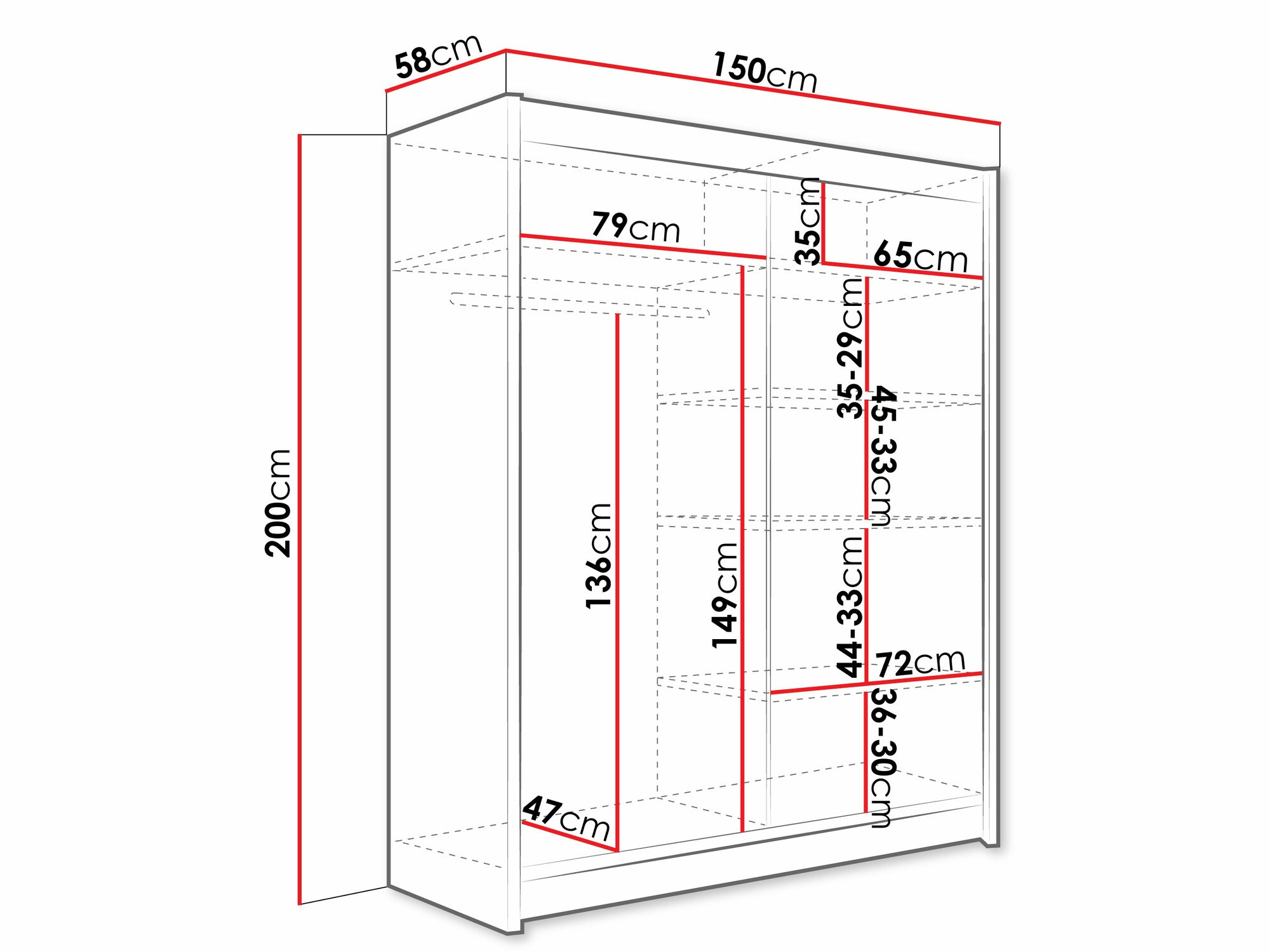 Vaatekaappi Closico Camera XII (Sonoma-tammi)