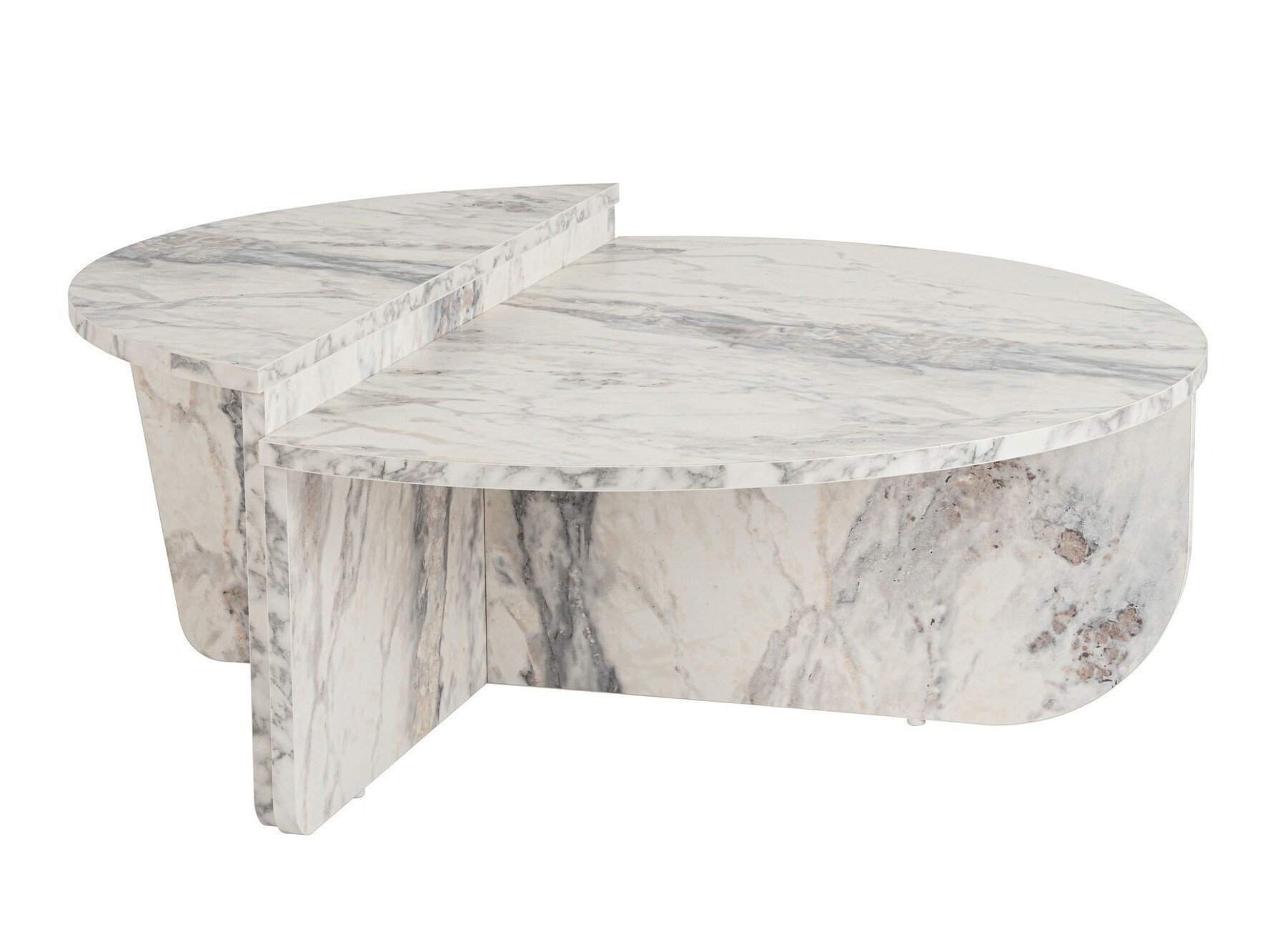 Sohvapöytäsetti Novato 100 (Harmaa marmori)