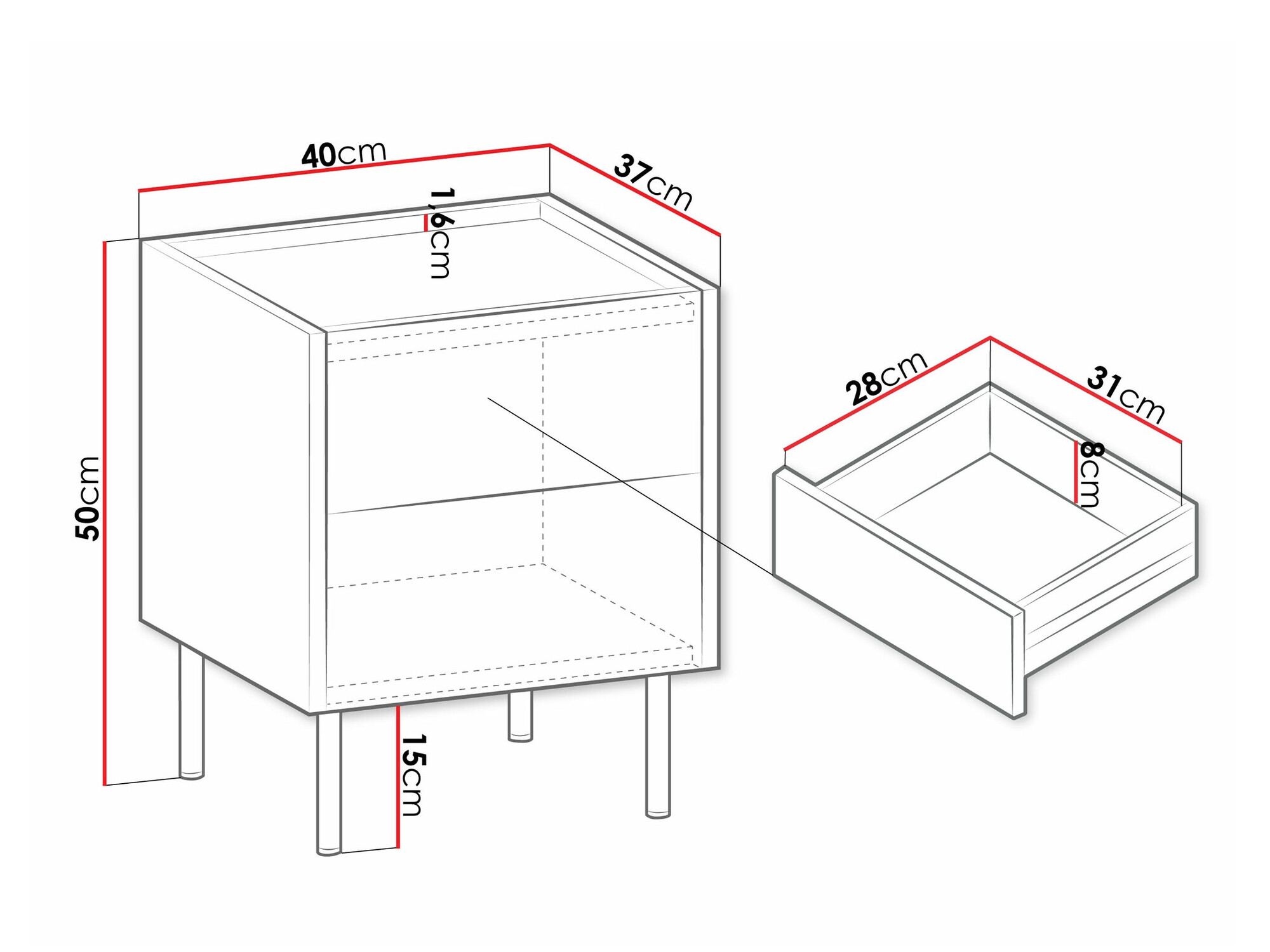 Yöpöytä Comfivo Belviro