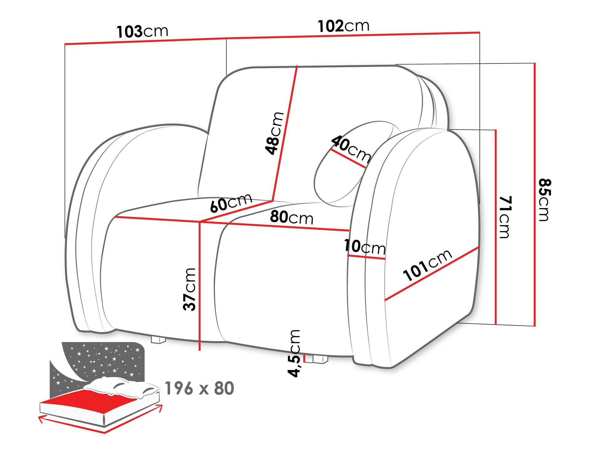 Nojatuoli Citral I (Velo 623)