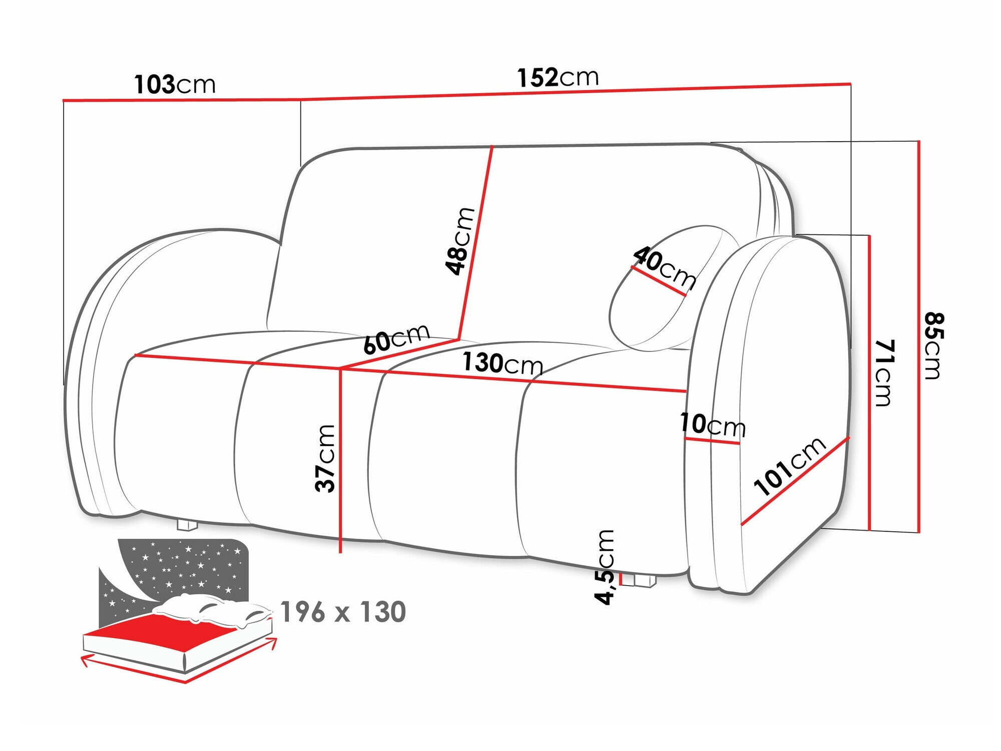 Vuodesohva Citral III (Velo 623)