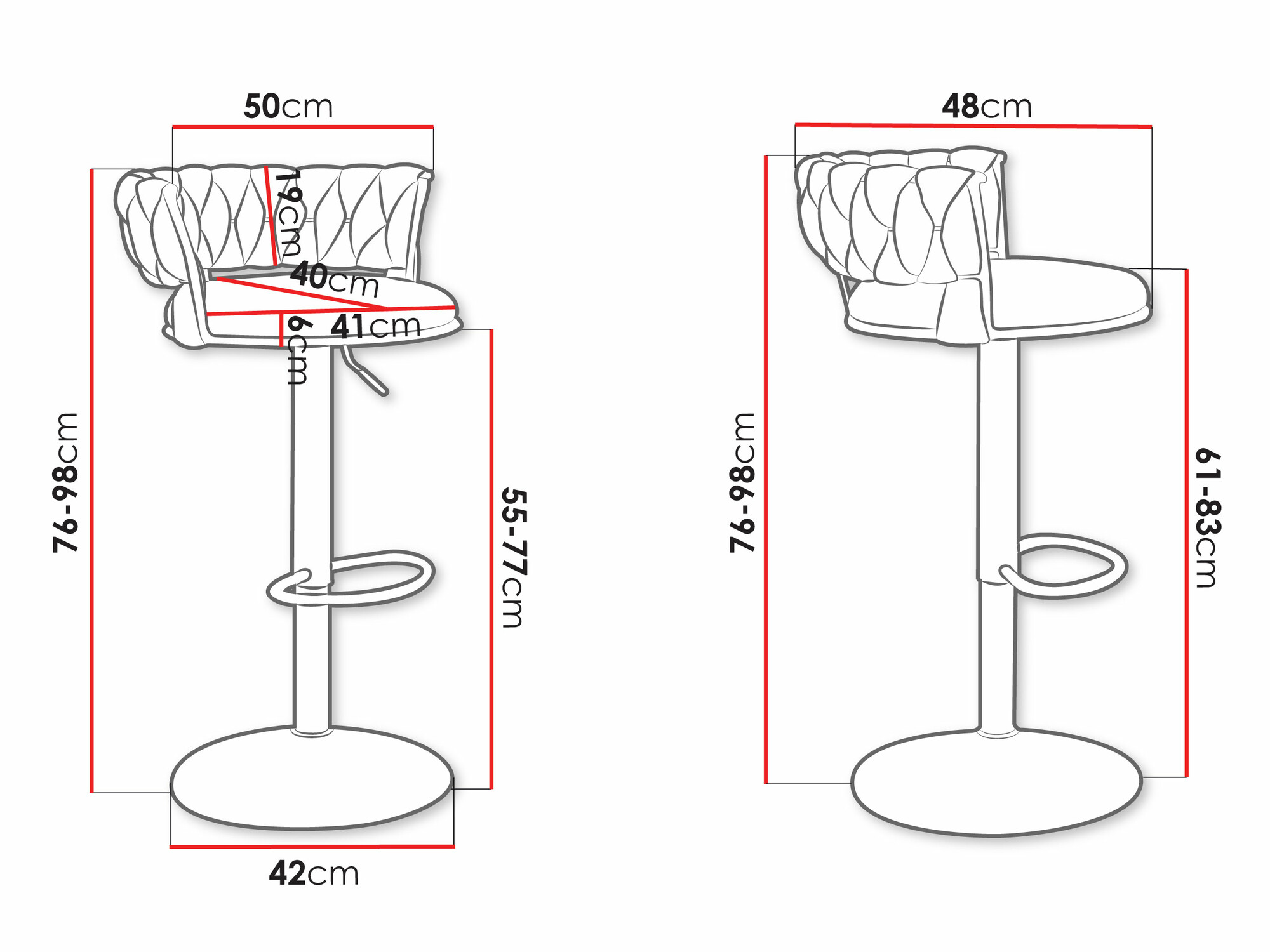 Baarituoli Comfivo Hilaritas III (Hopea + Harmaa)