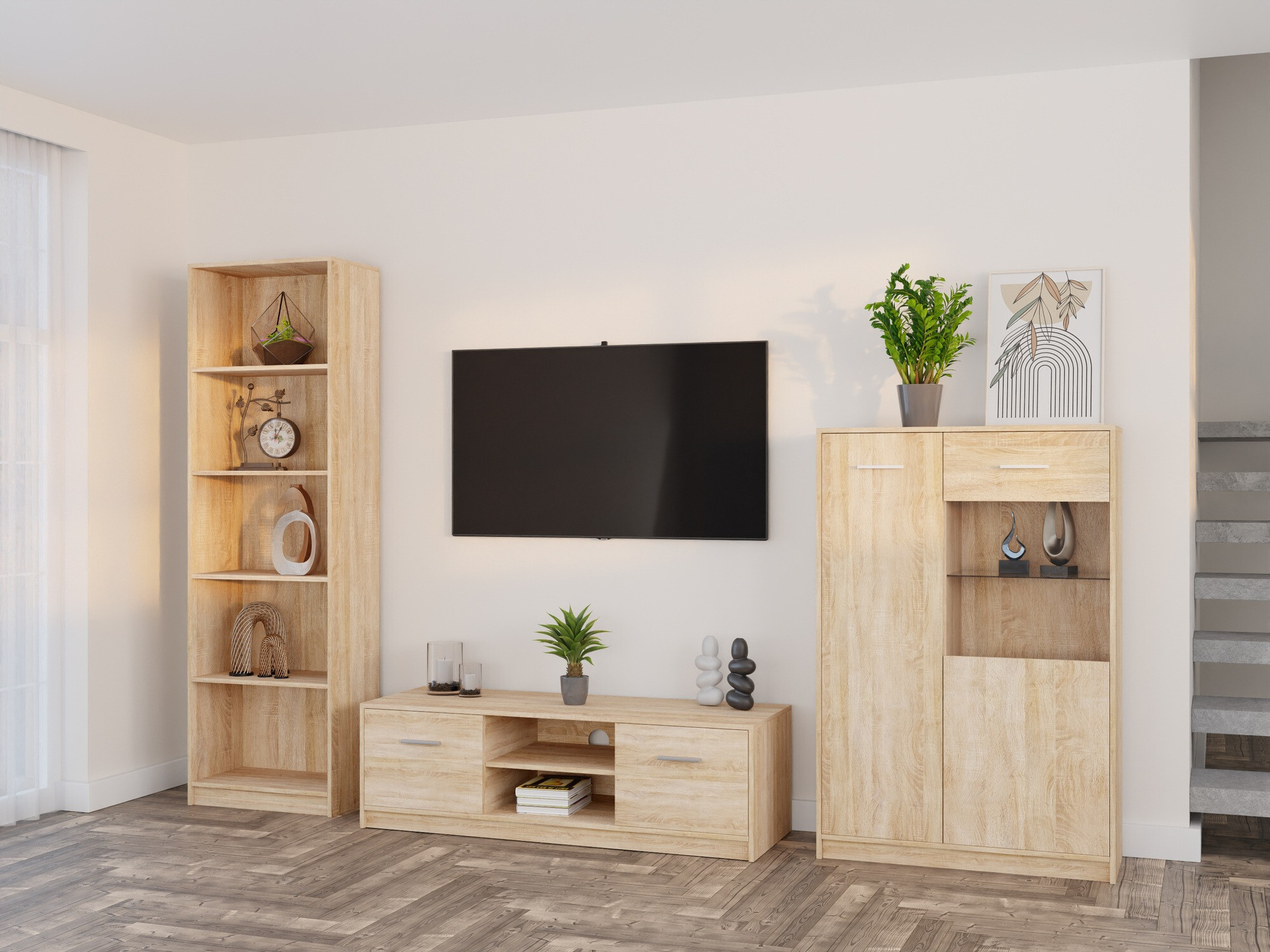 Olohuonesetti Novsore 164 (Sonoma-tammi)