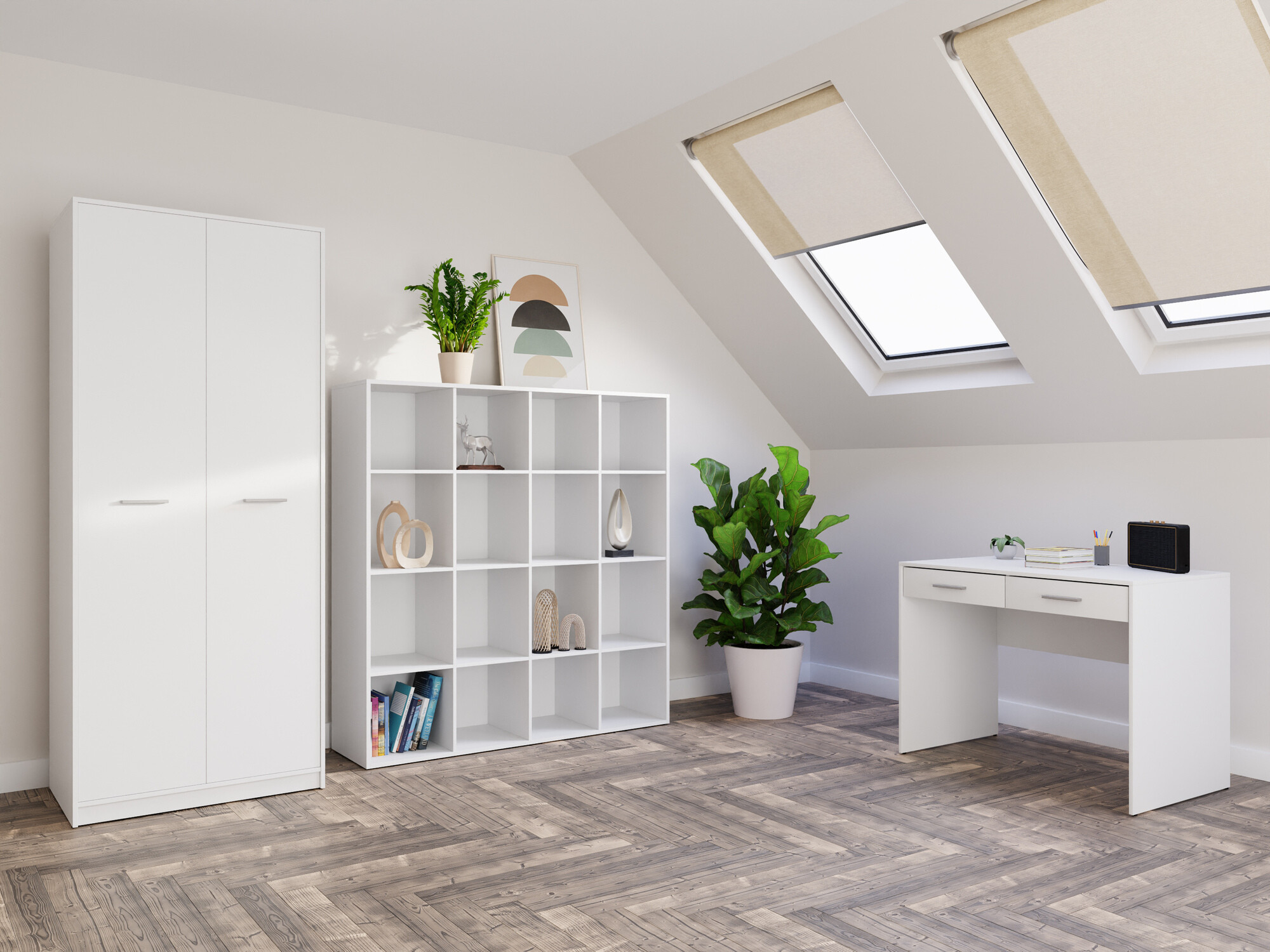 Kotitoimistosetti Novsore 166 (Valkoinen)